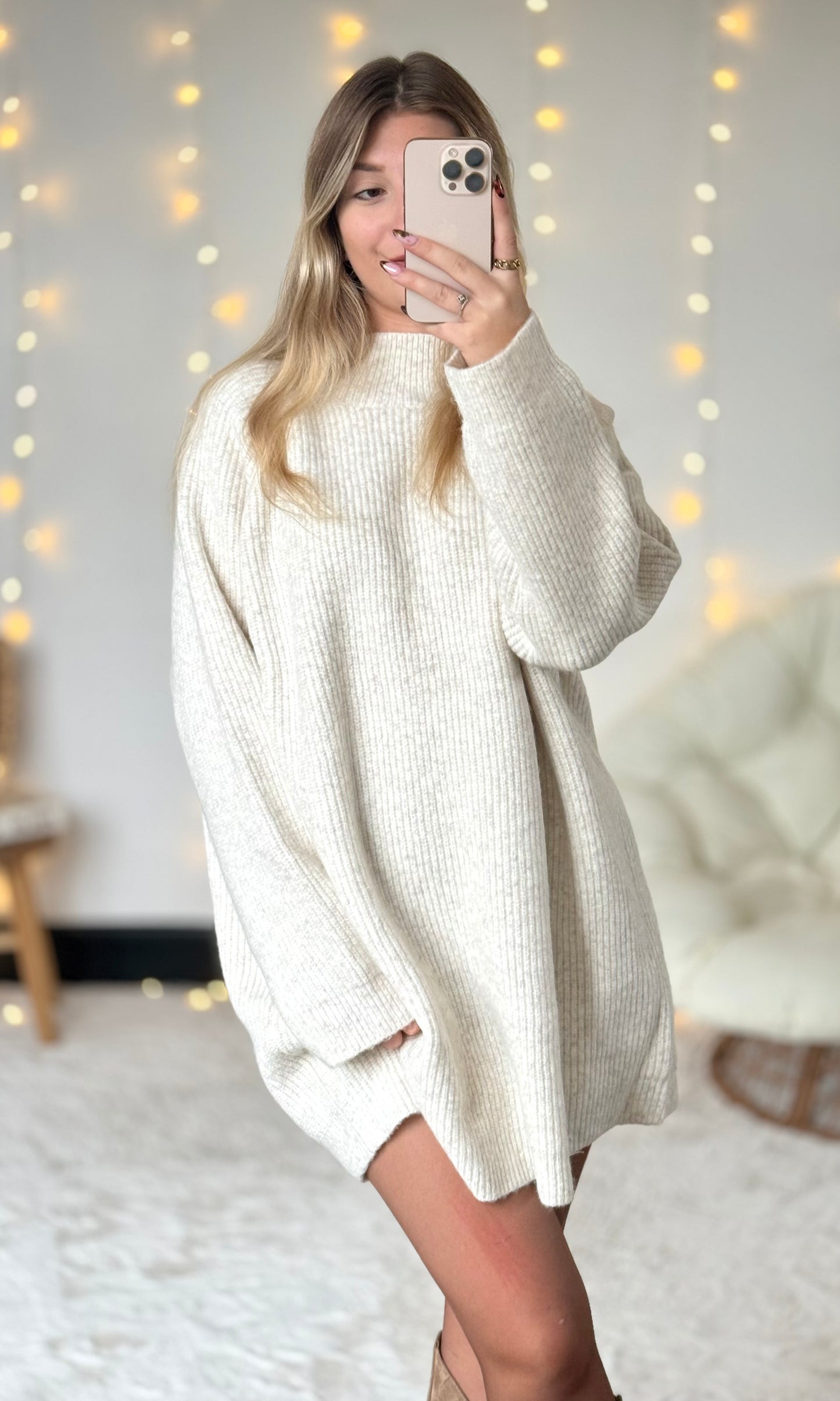 Robe pull écrue MILKY