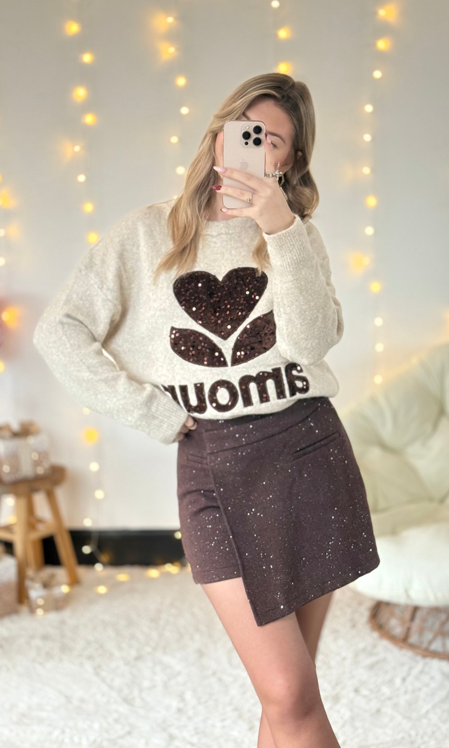 Jupe short à paillettes GLITTER