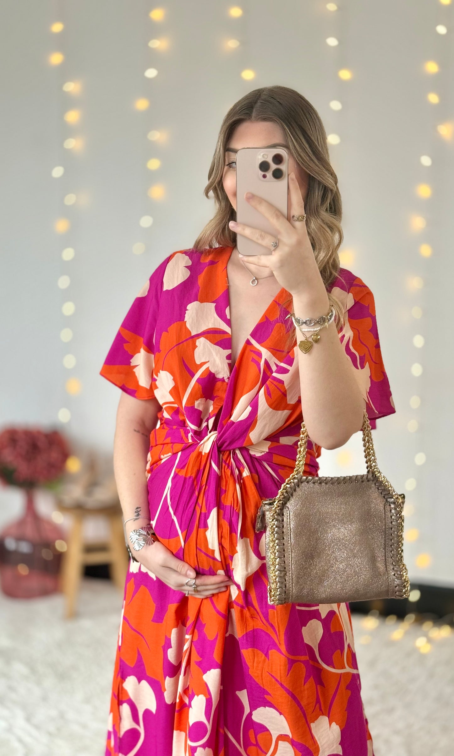 Robe colorée nouée ERICA