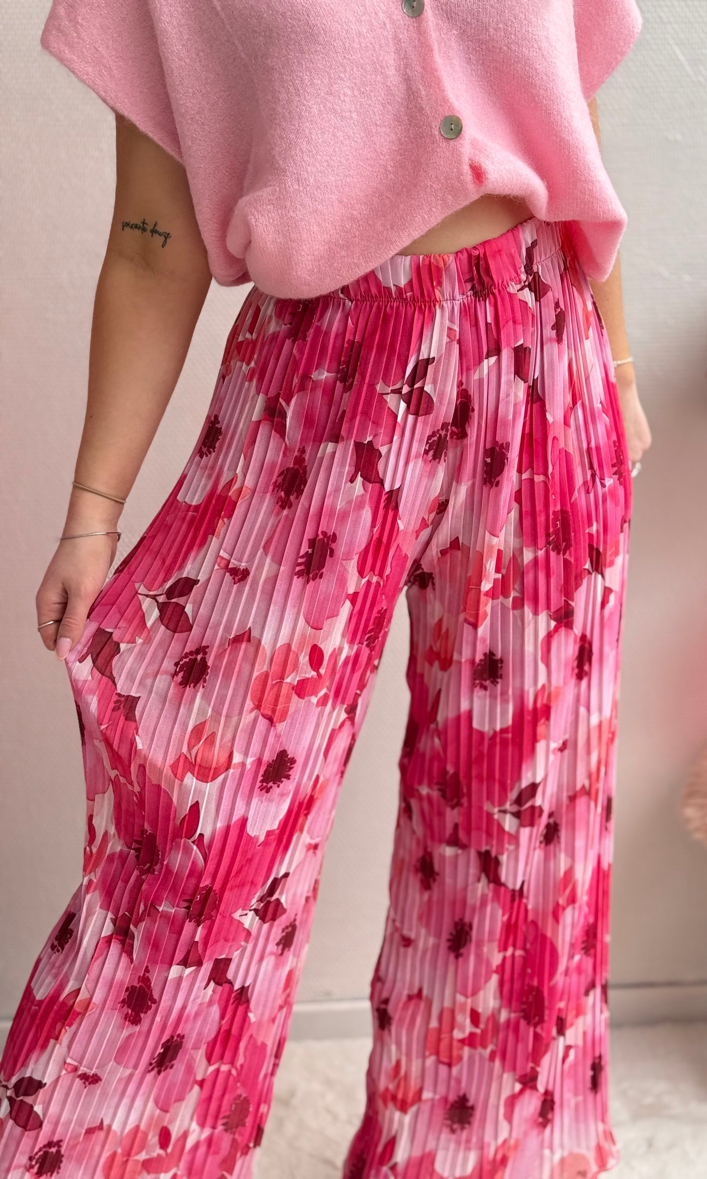 Pantalon plissé fleuri LYS 🇮🇹