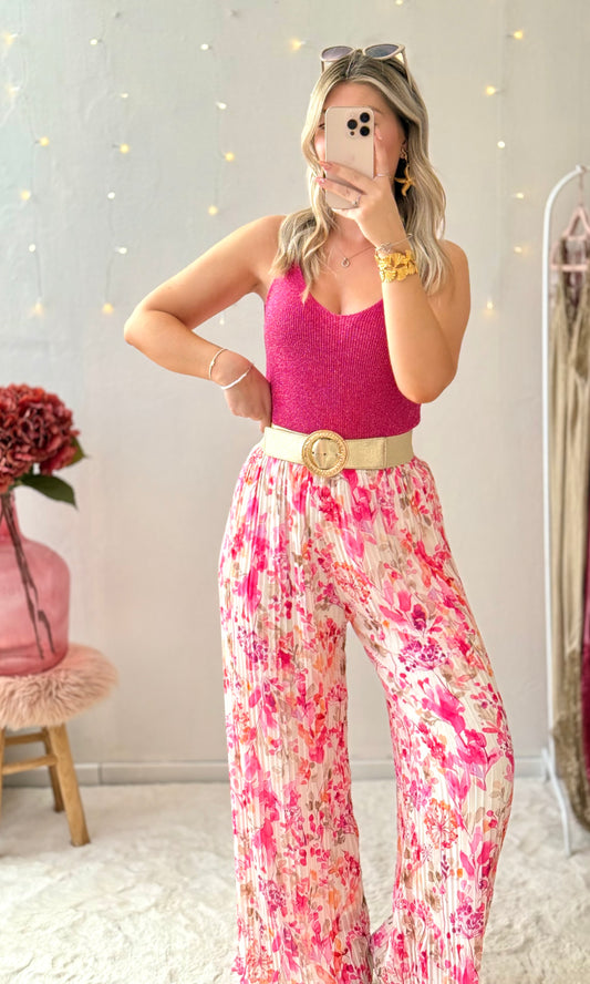 Pantalon plissé fleuri PEARL 🇮🇹