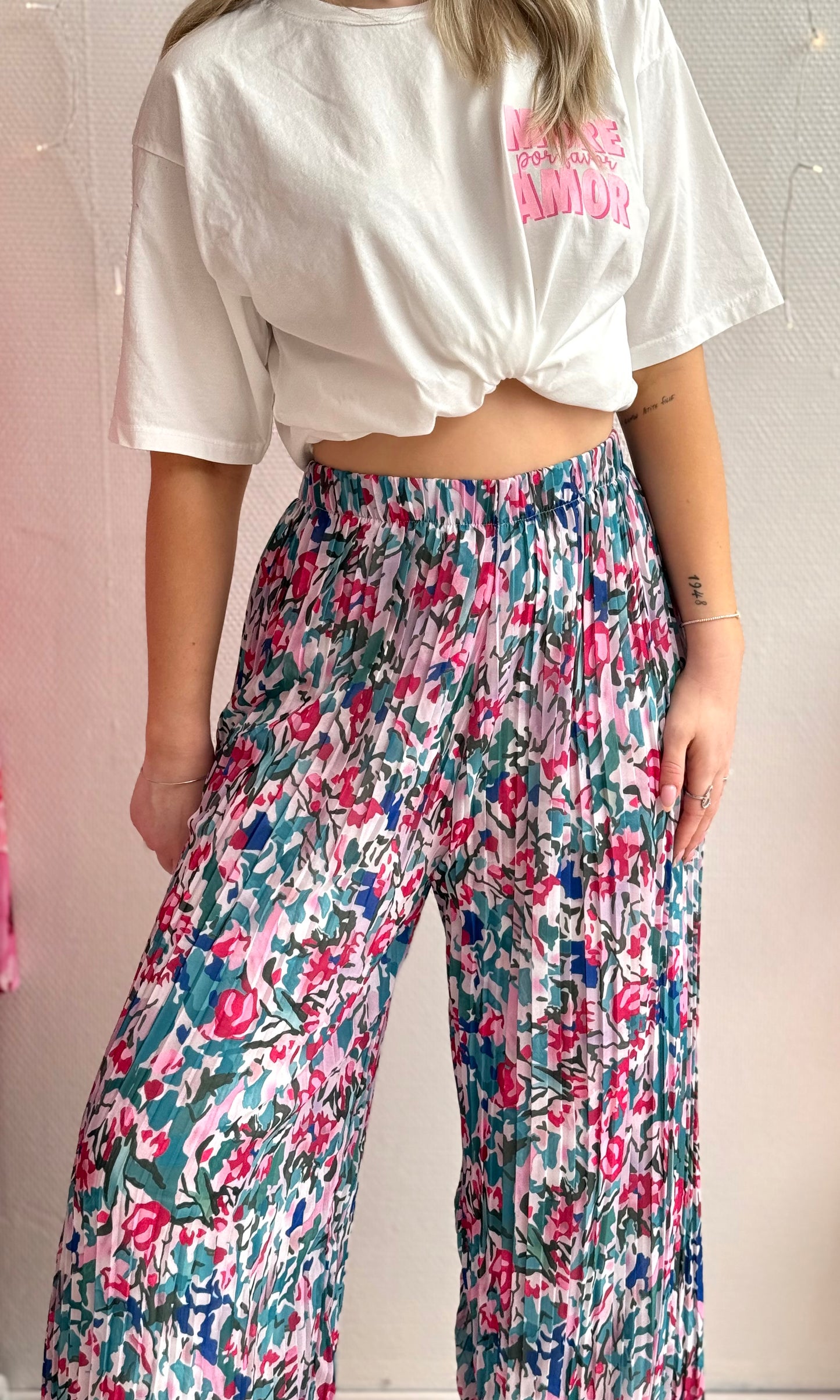 Pantalon plissé fleuri ORCHID 🇮🇹