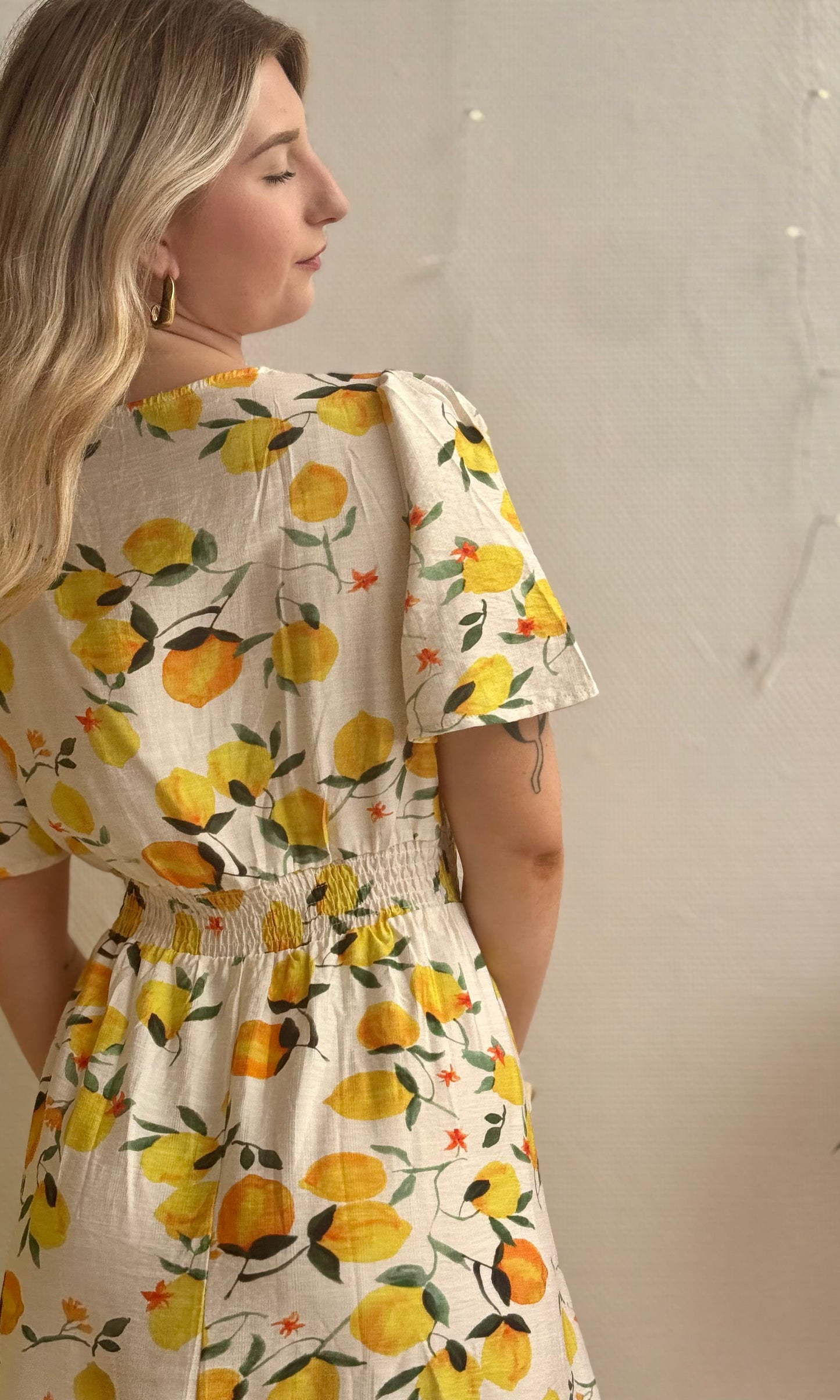 Robe longue citrons SORRENTE