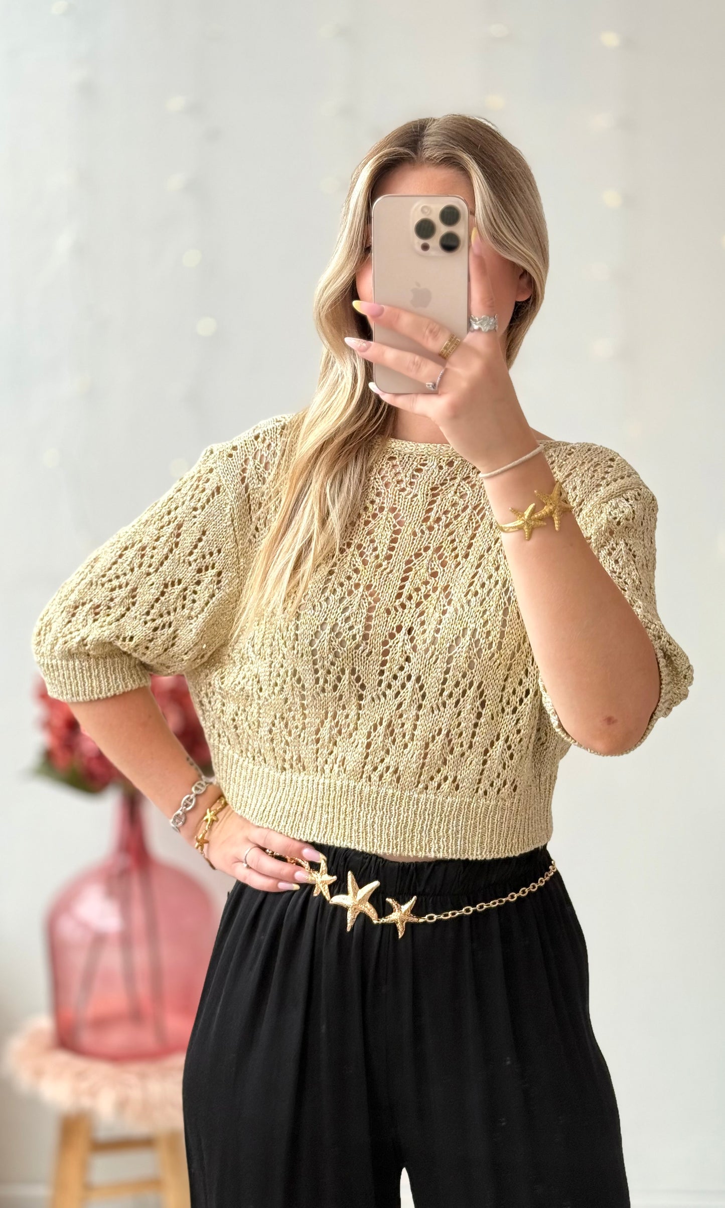 Top doré en lurex SUMMER 🇮🇹