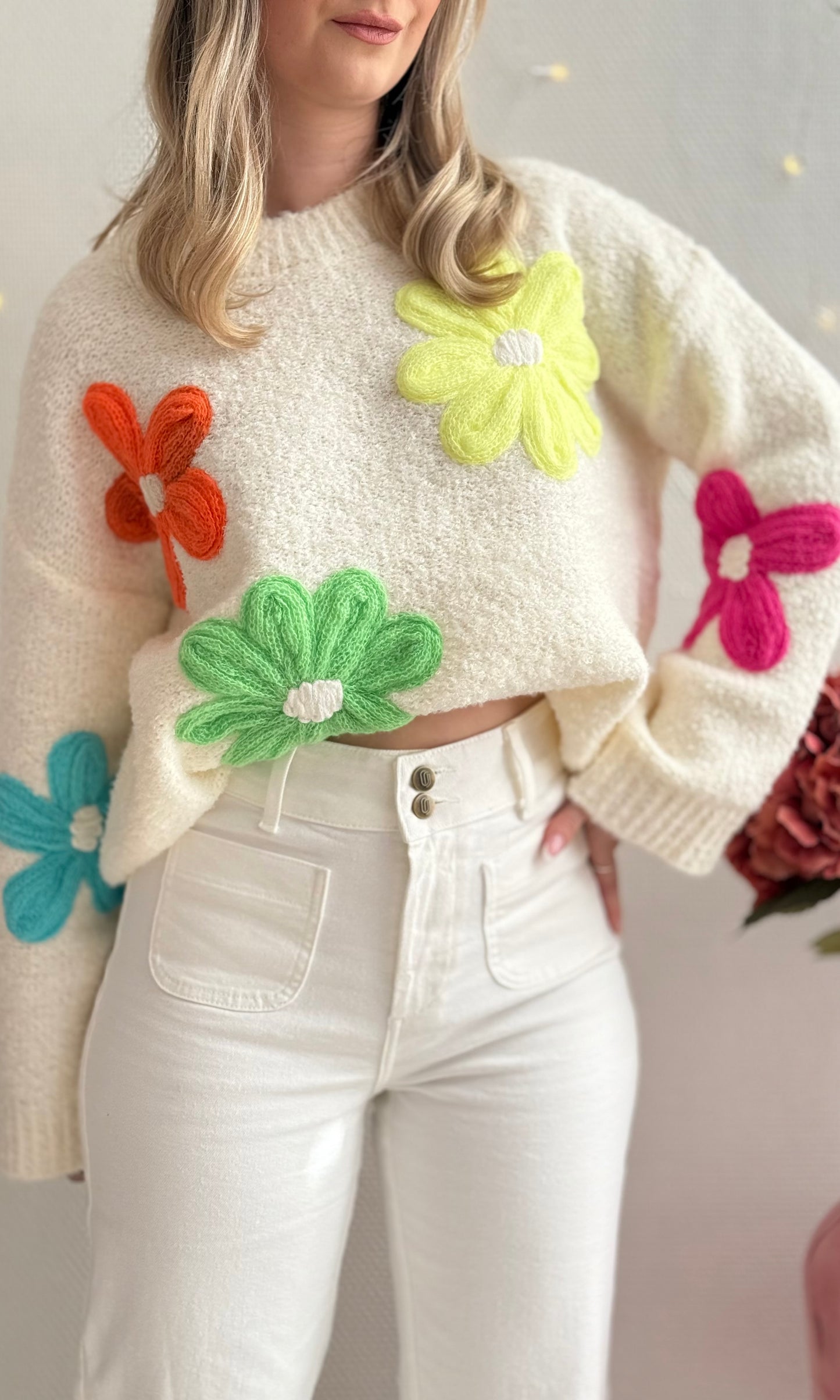 Pull coloré FLOWERS