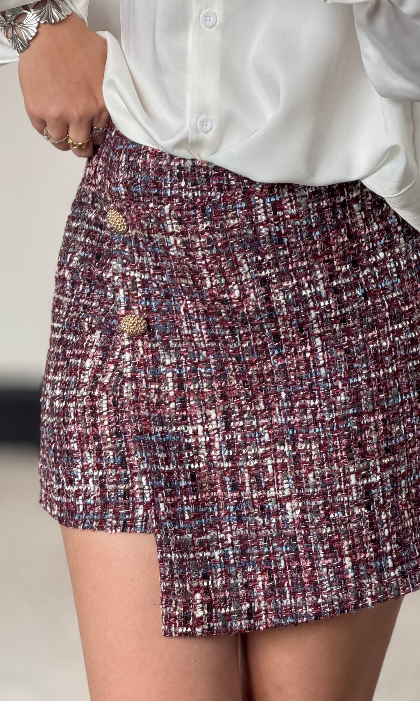 Jupe short en tweed SPENCER