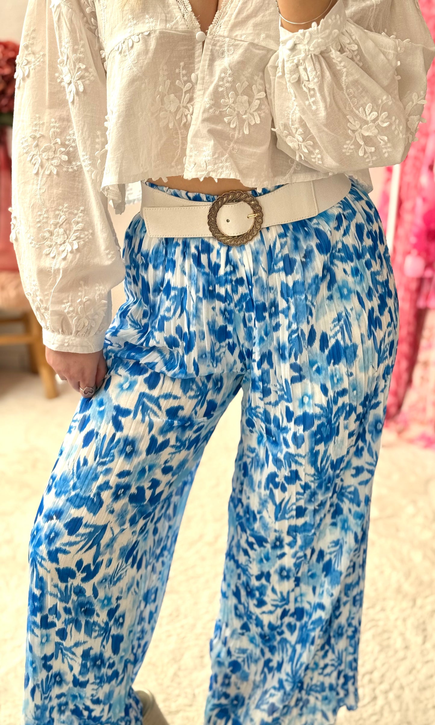 Pantalon plissé bleu CHUPA 🇮🇹