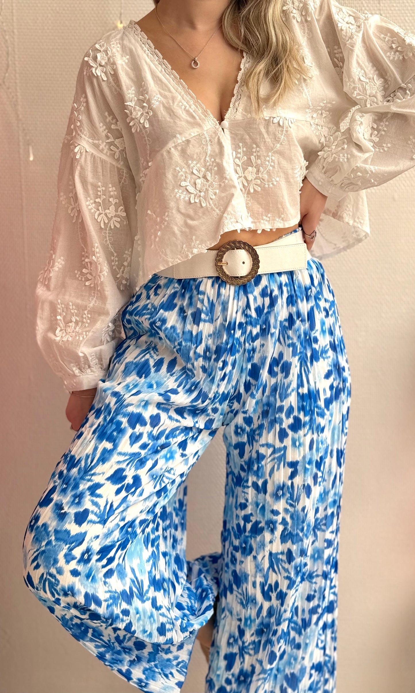 Pantalon plissé bleu CHUPA 🇮🇹