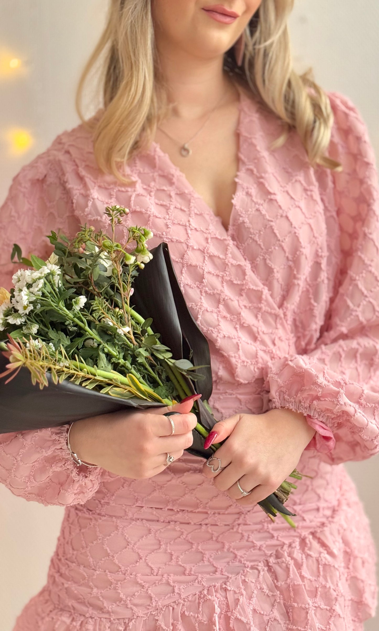 Robe rose pâle MONA