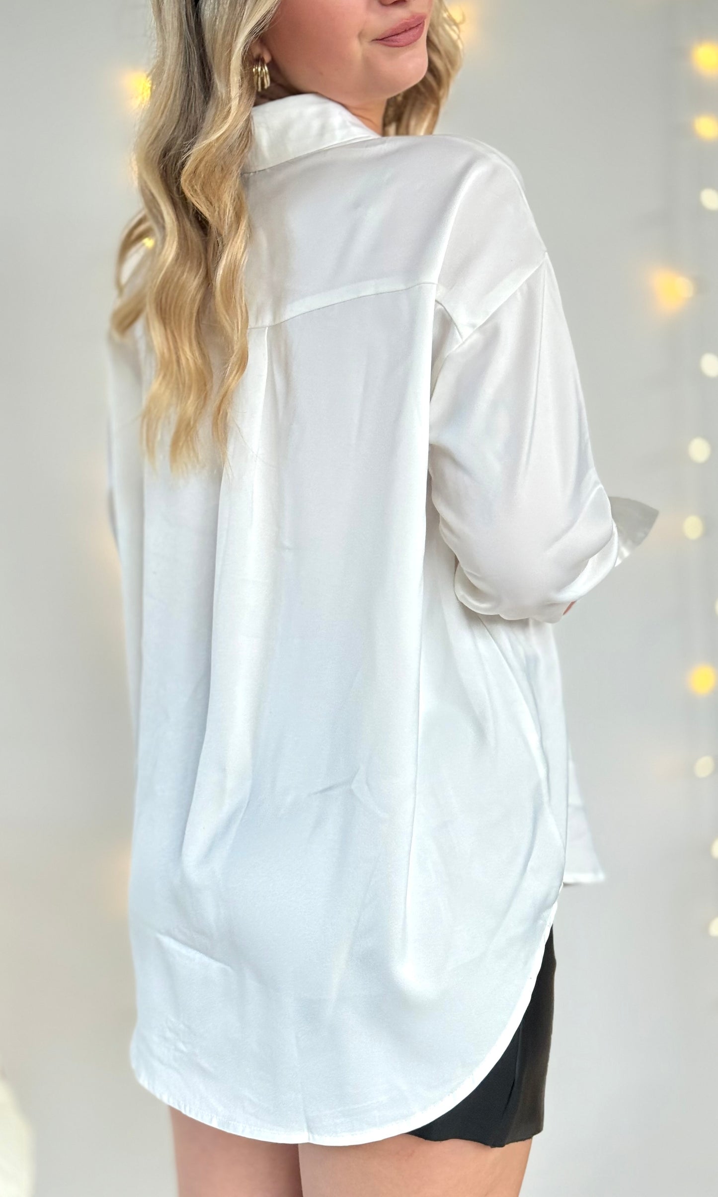 Chemisier blanc satiné LILY