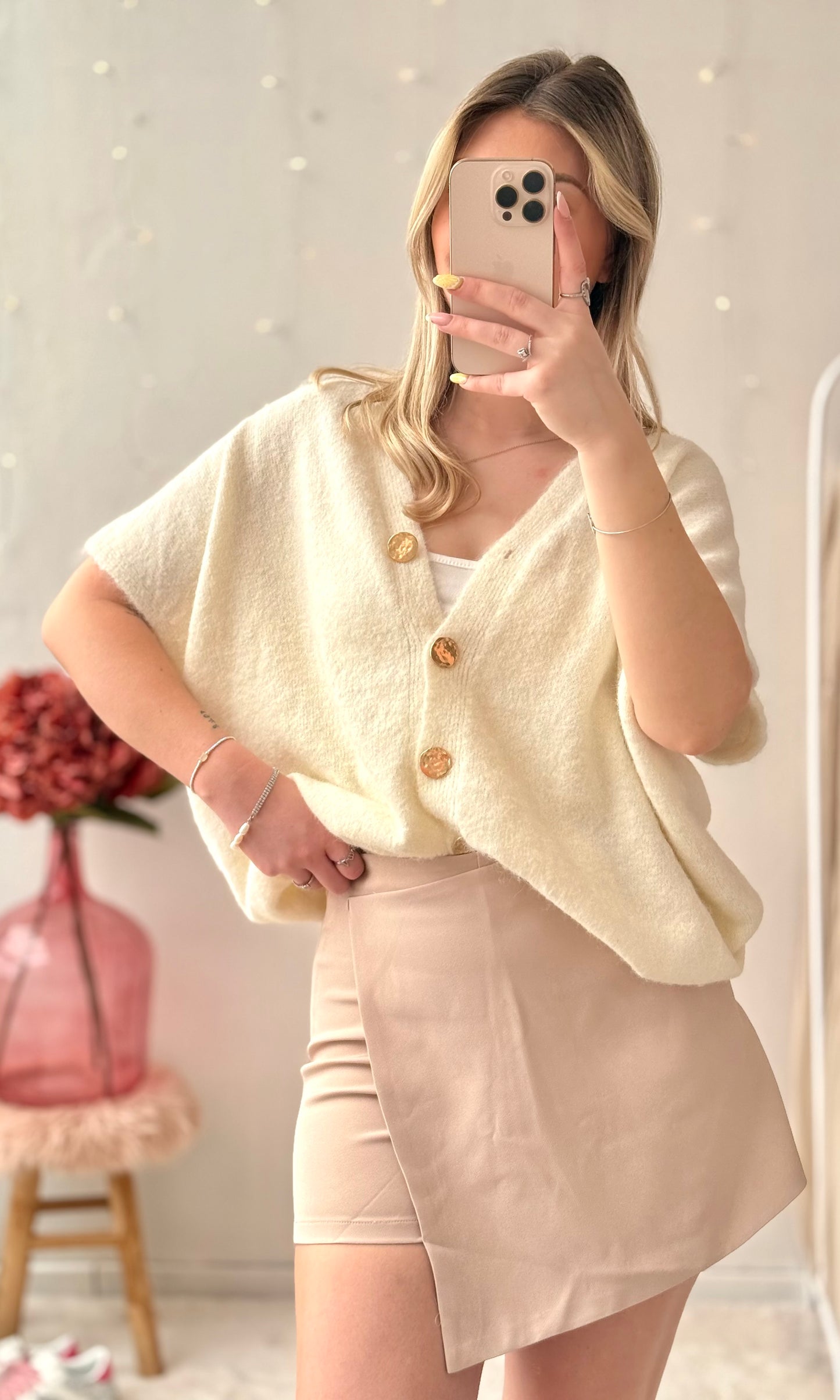 Jupe short beige MINO