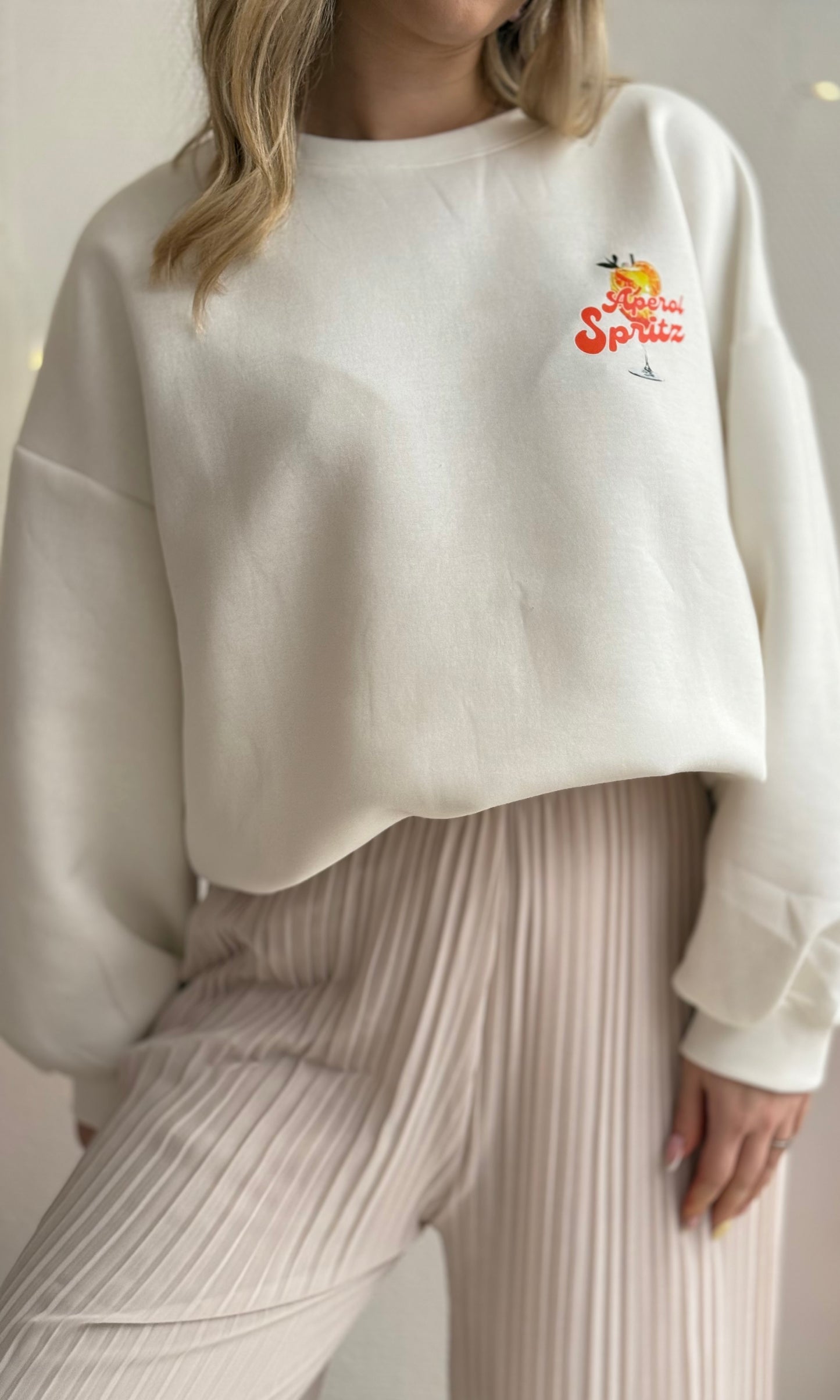 Sweat blanc SPRITZ