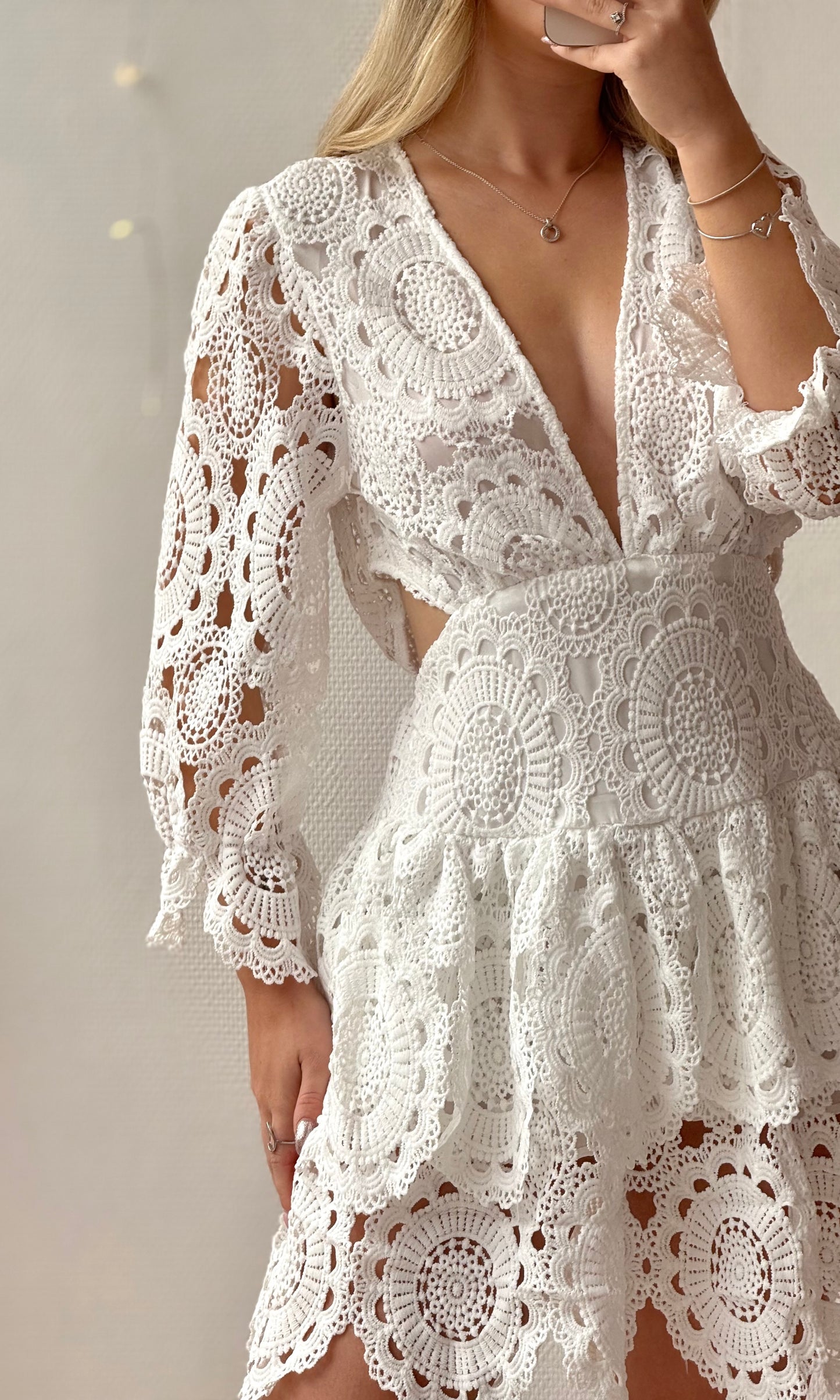 Robe dentelle blanche ABBY