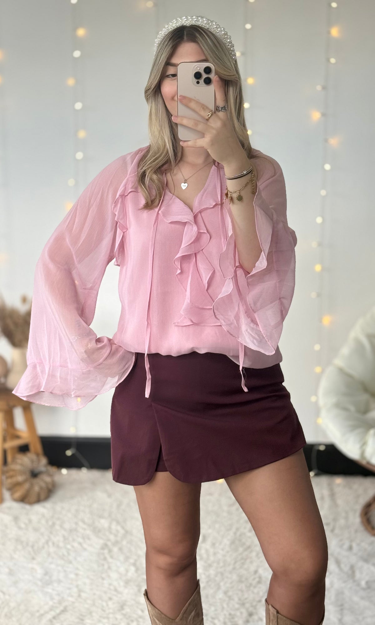 Blouse fluide à volants PARIS
