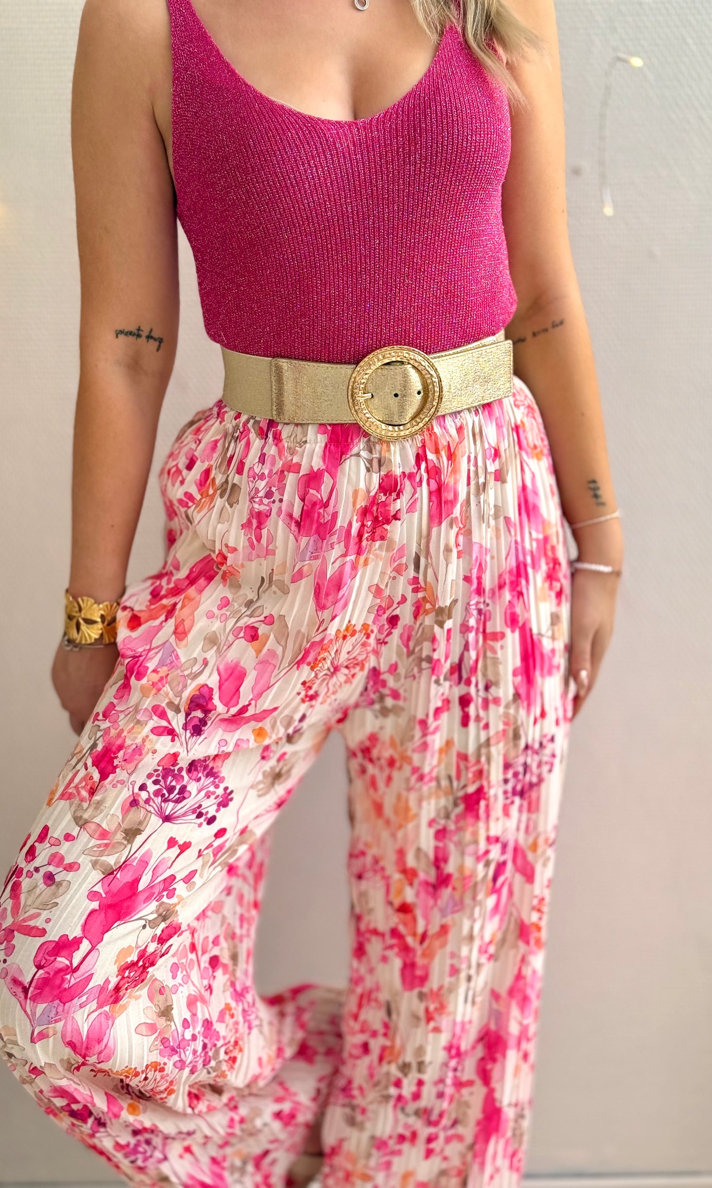 Pantalon plissé fleuri PEARL 🇮🇹