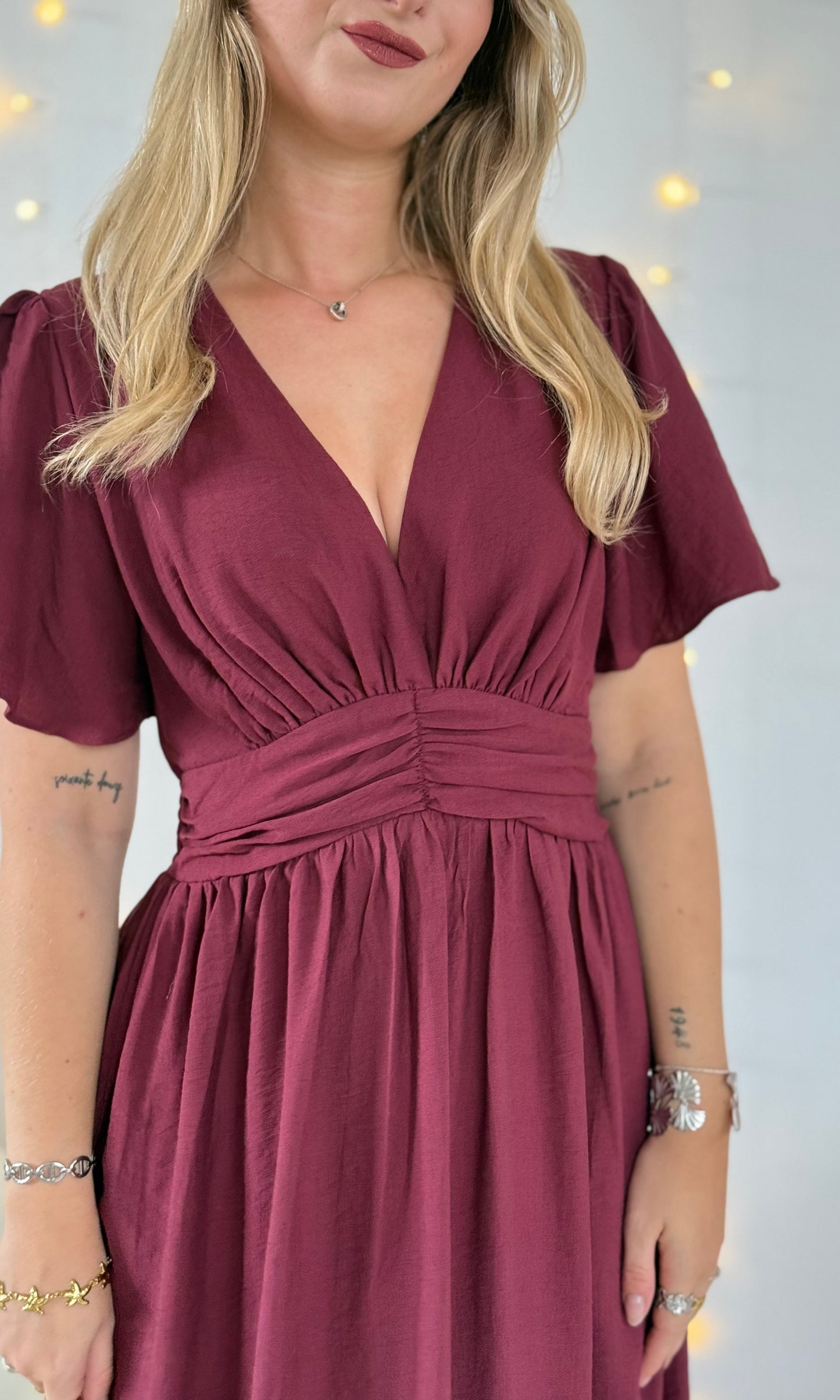 Robe longue bordeaux CECE