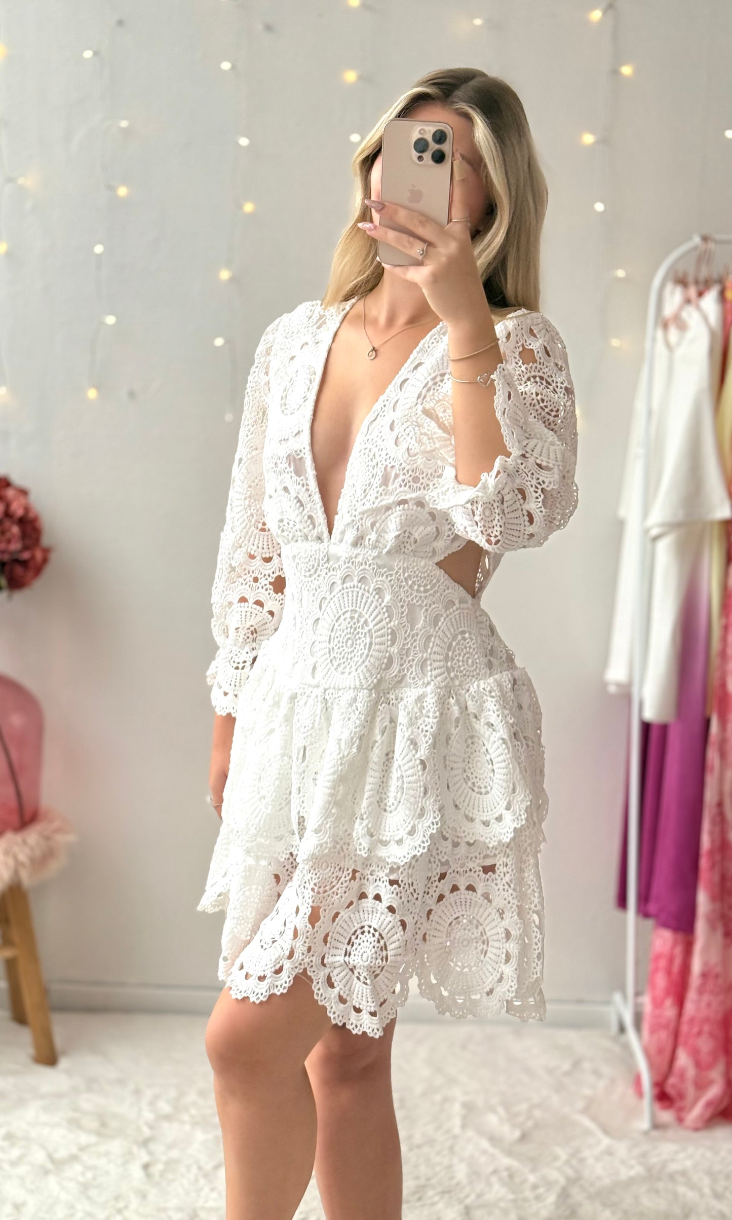 Robe dentelle blanche ABBY