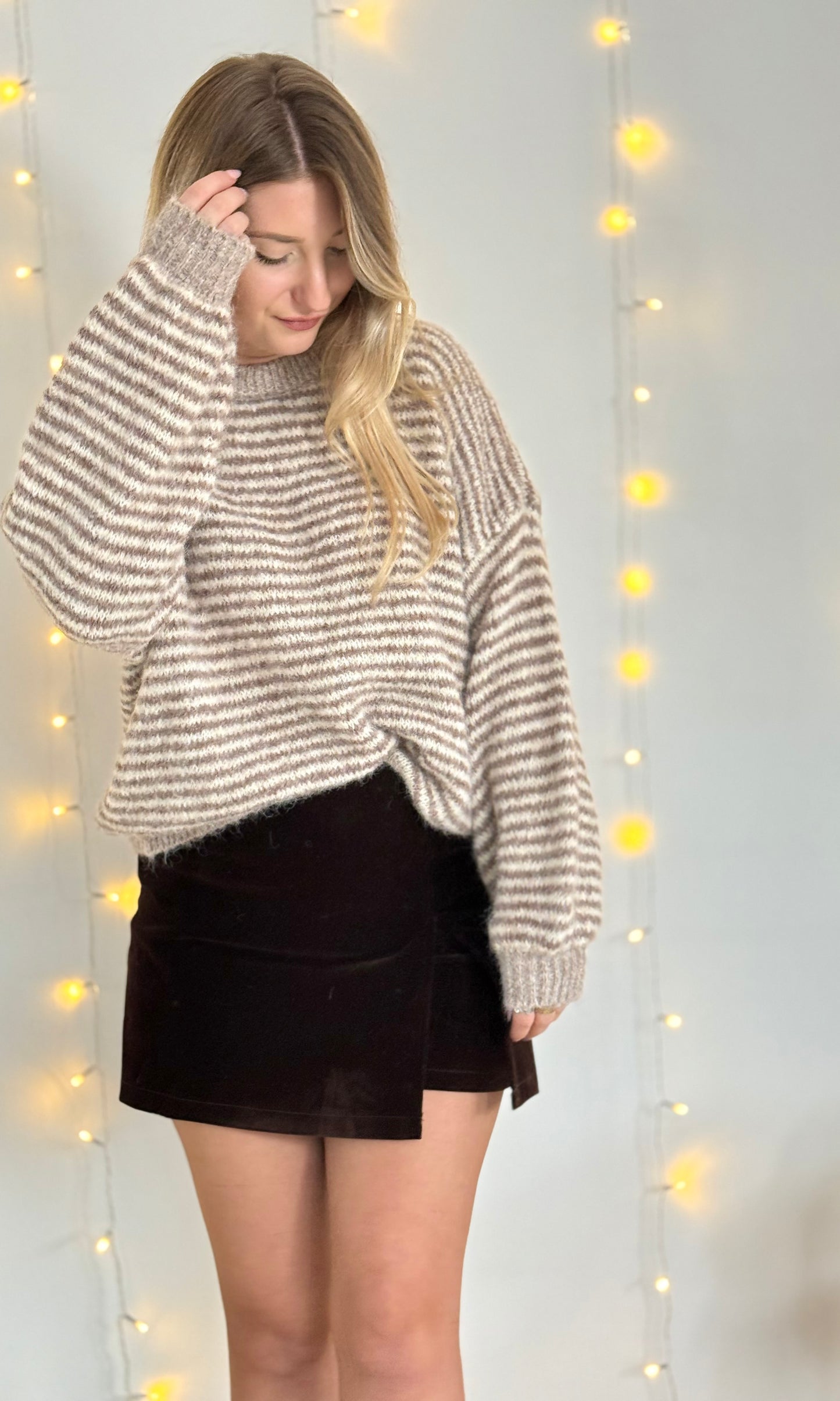 Pull rayé beige  HELENA 🇮🇹