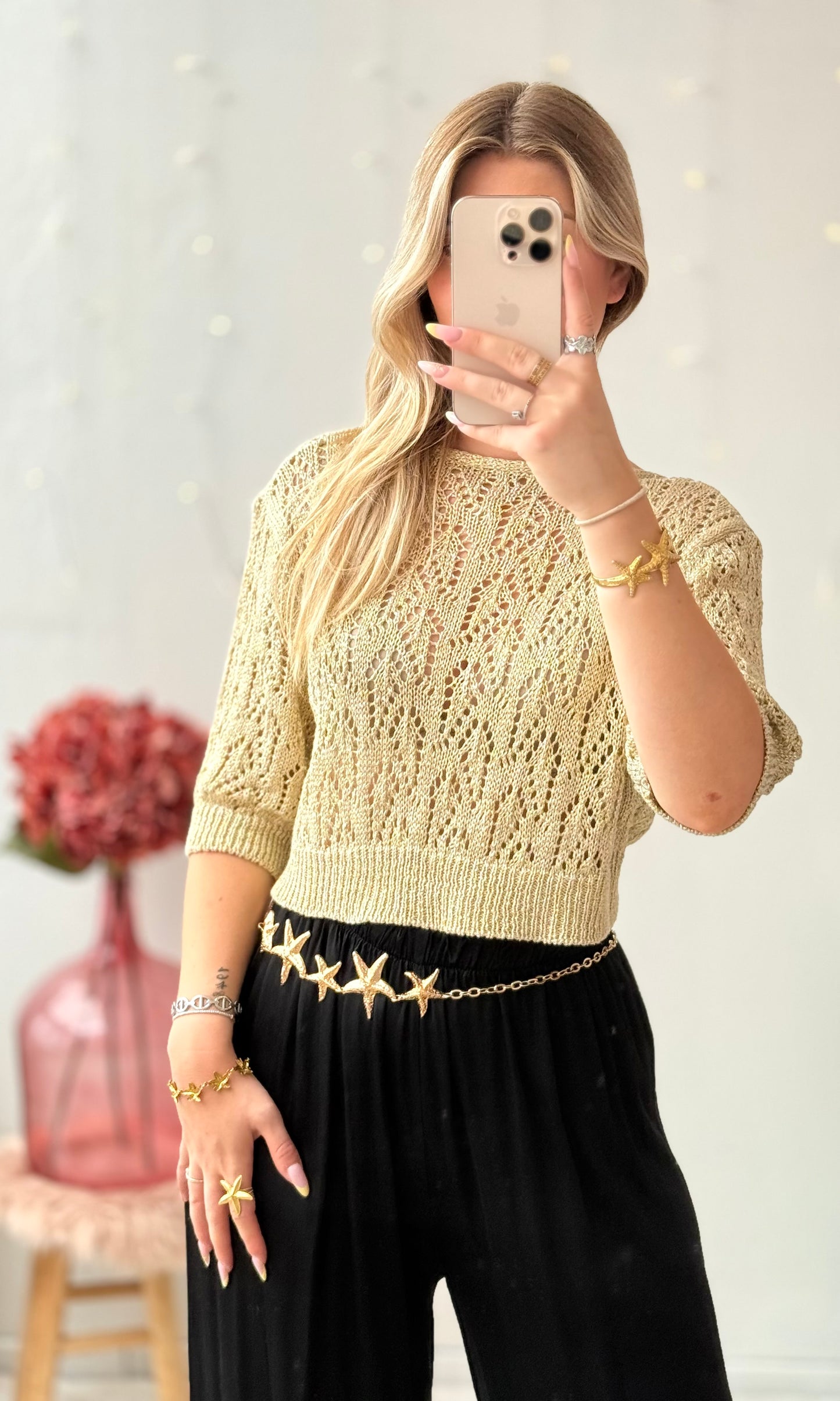 Top doré en lurex SUMMER 🇮🇹