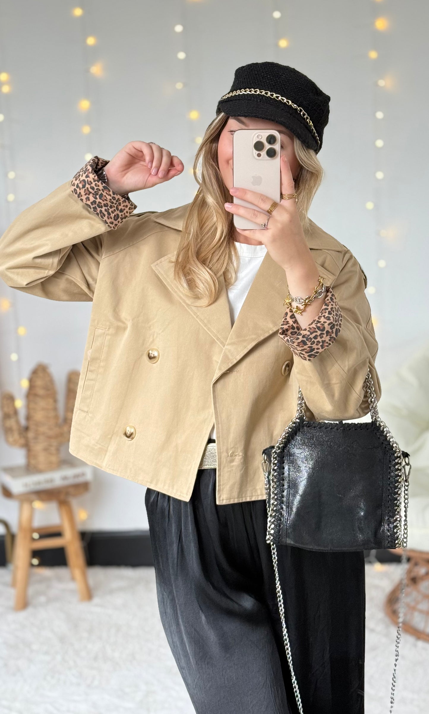 Trench beige / léopard HANNA
