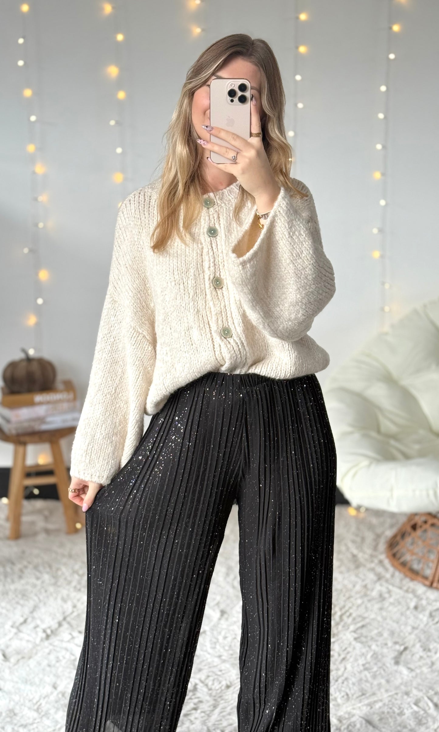 Pantalon plissé brillant PERRIE (34-48) 🇮🇹 - expédition vers le 22 octobre