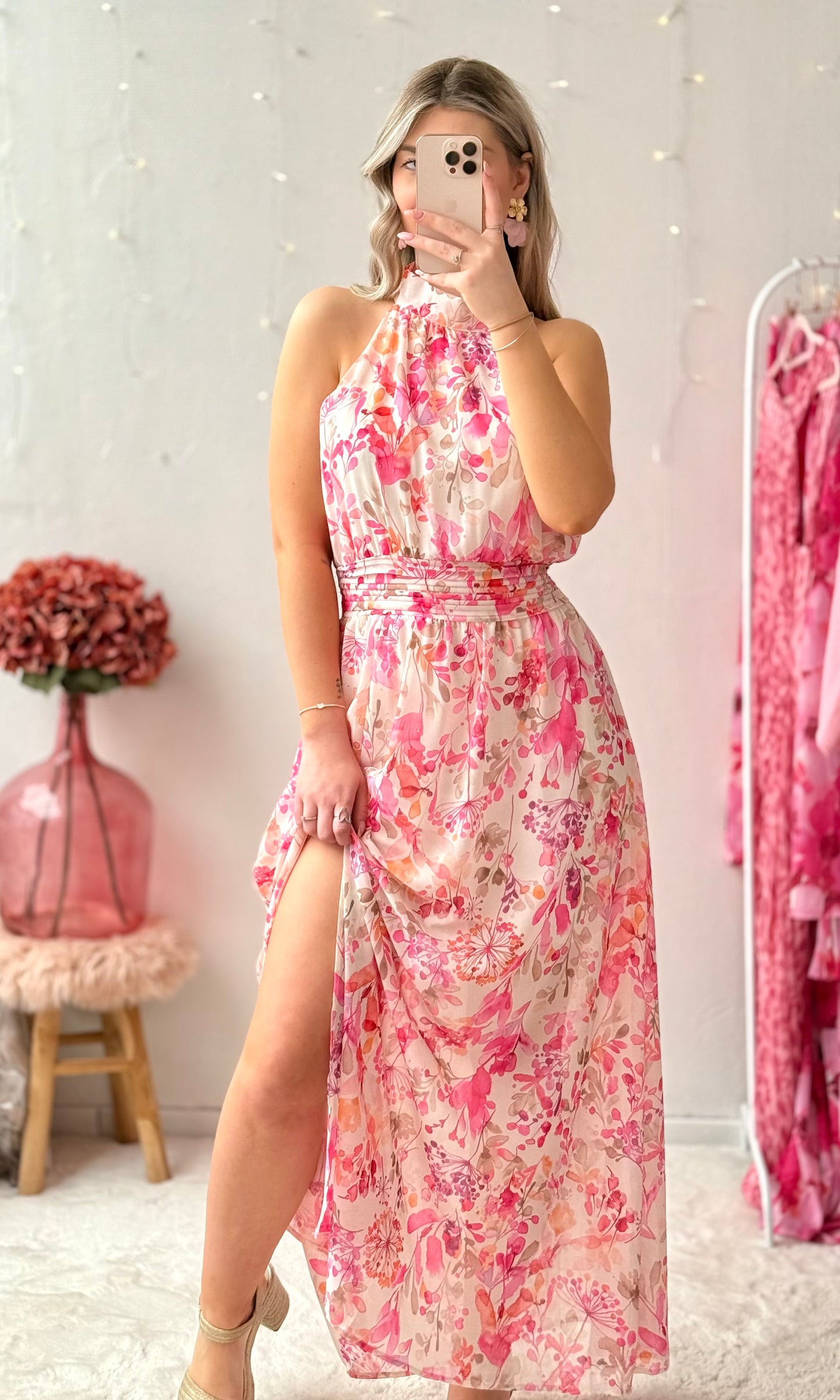 Robe fleurie rose PEARL 🇮🇹