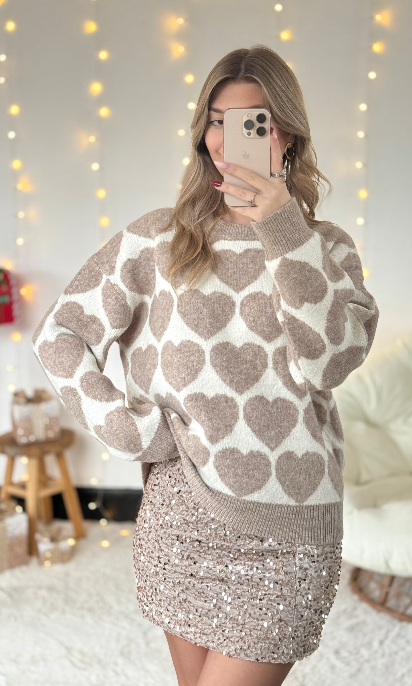 Pull à coeurs LOVER