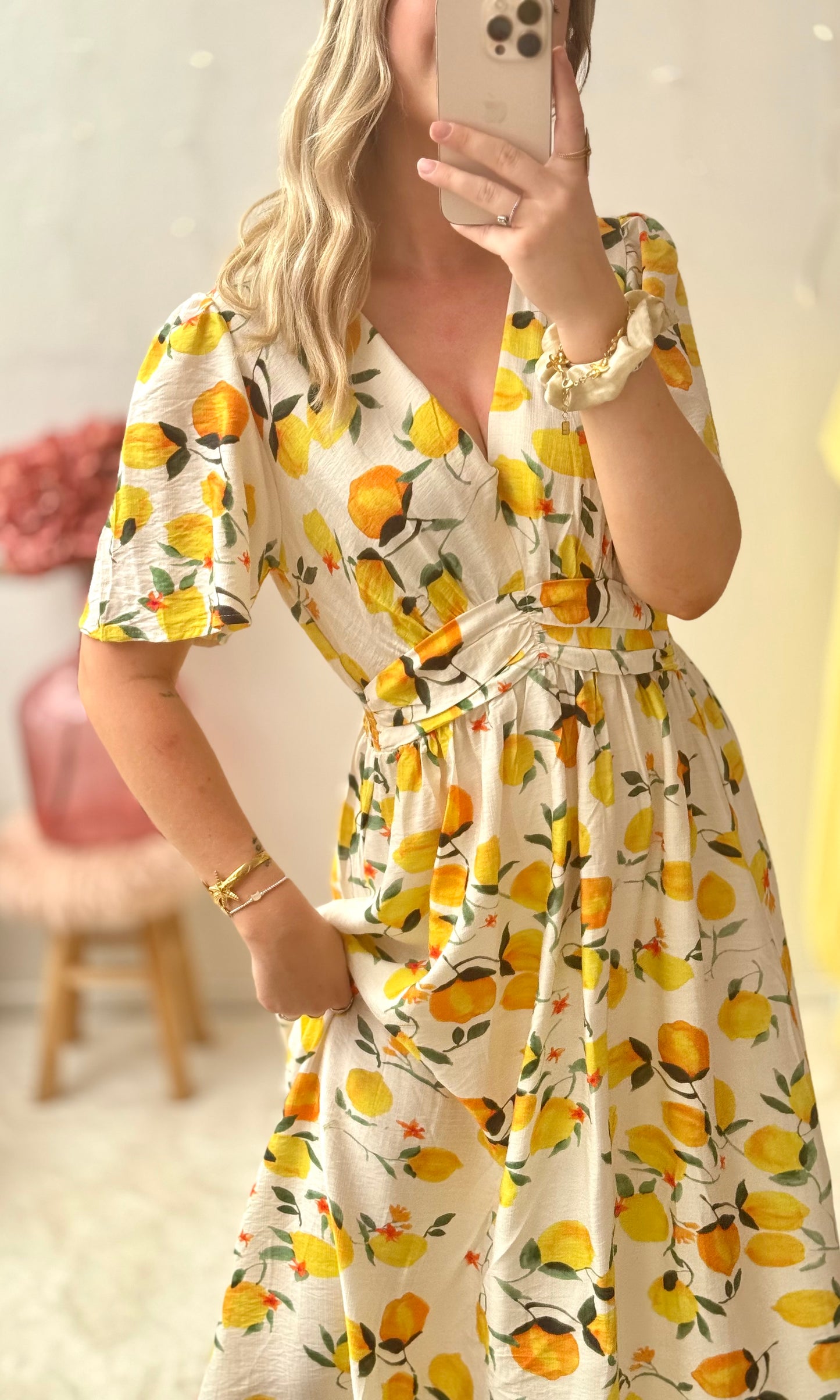 Robe longue citrons SORRENTE