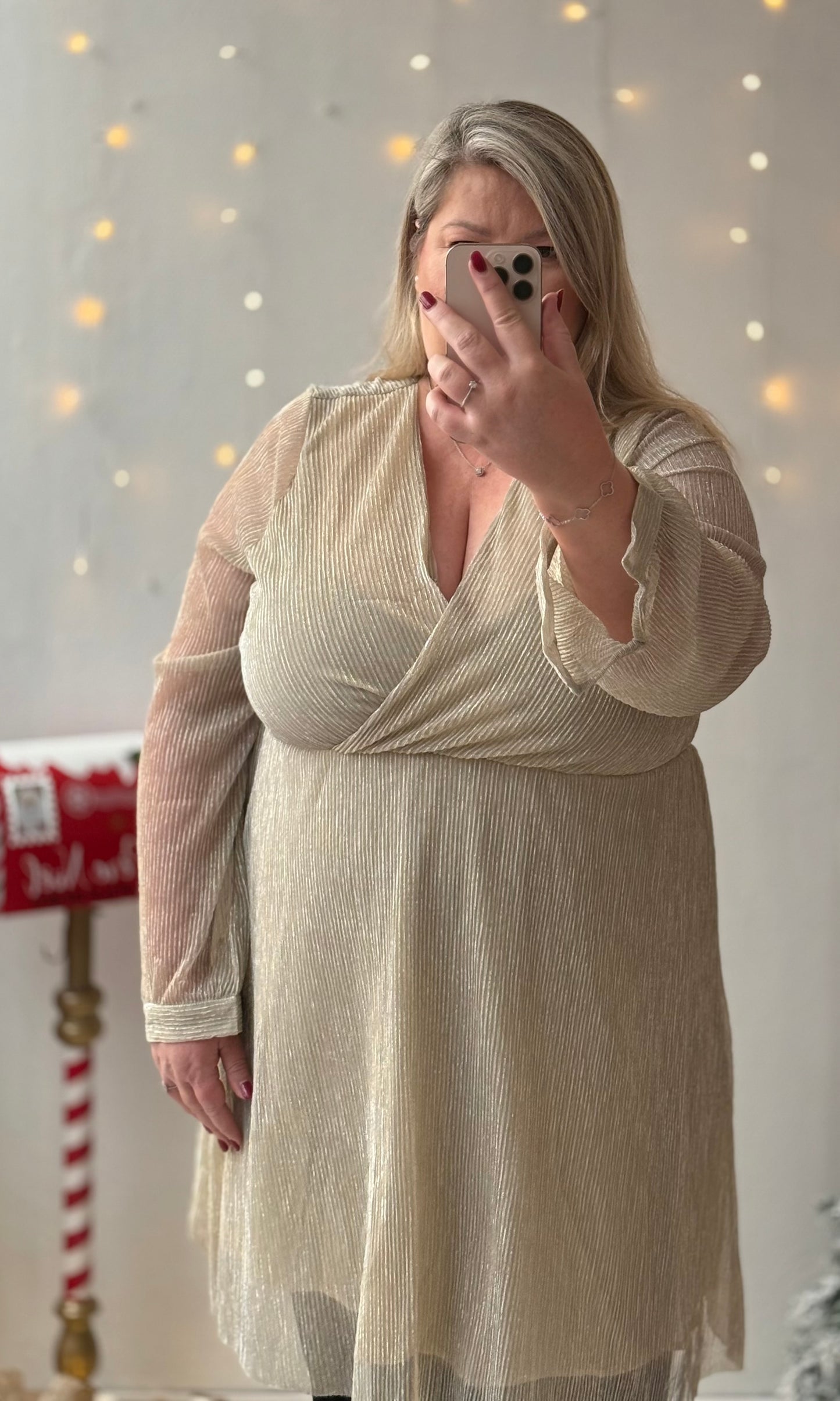 (CURVES) Robe dorée GOLDEN