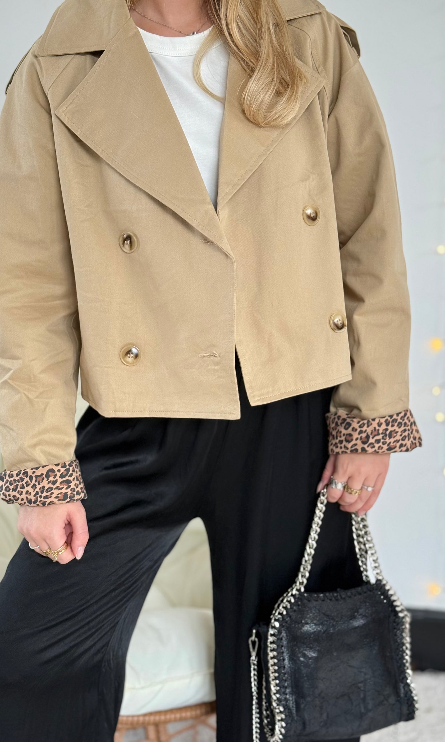 Trench beige / léopard HANNA