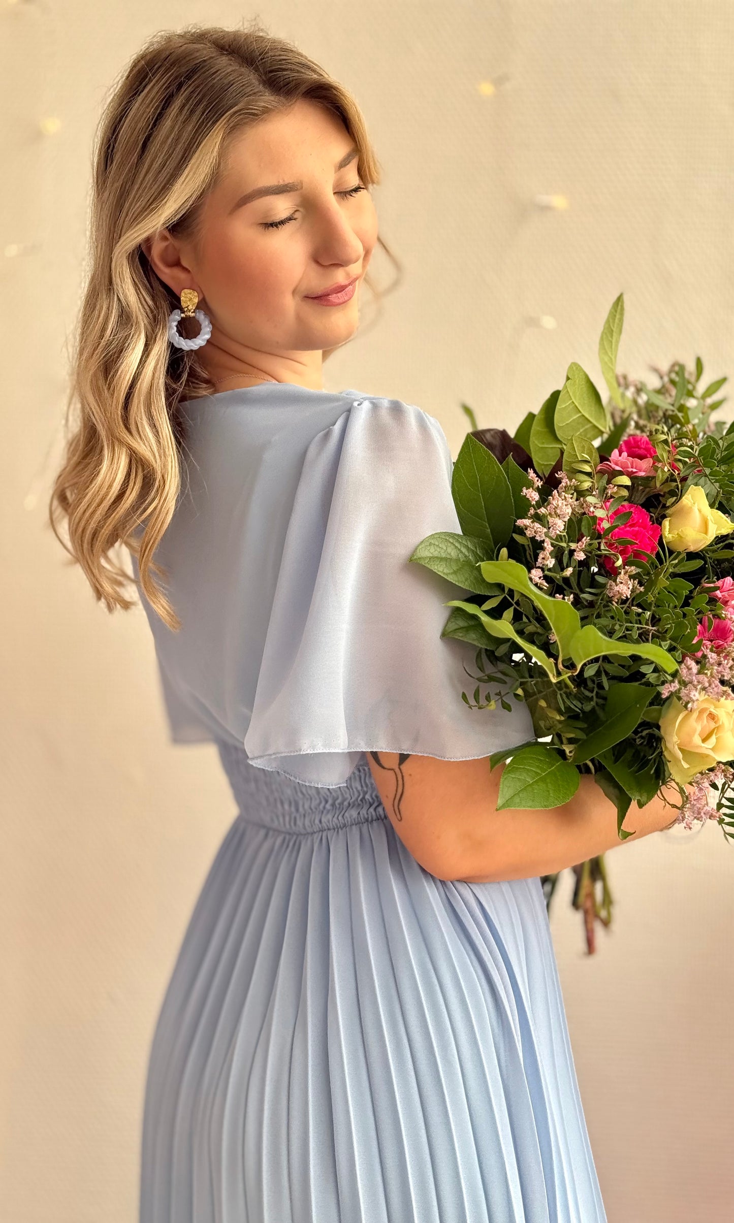 Robe longue LAIA bleu ciel  🇮🇹