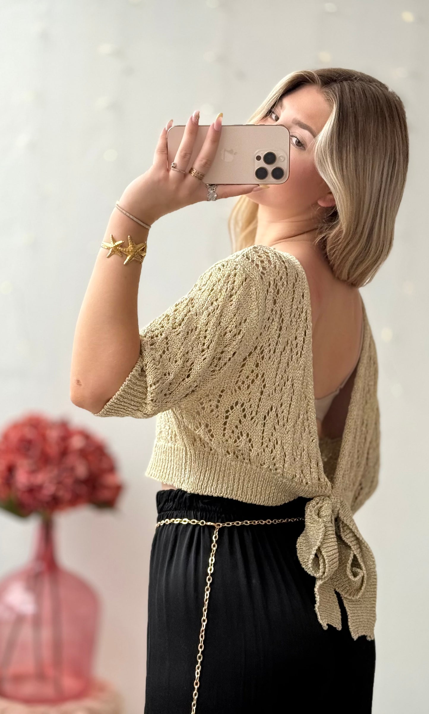 Top doré en lurex SUMMER 🇮🇹