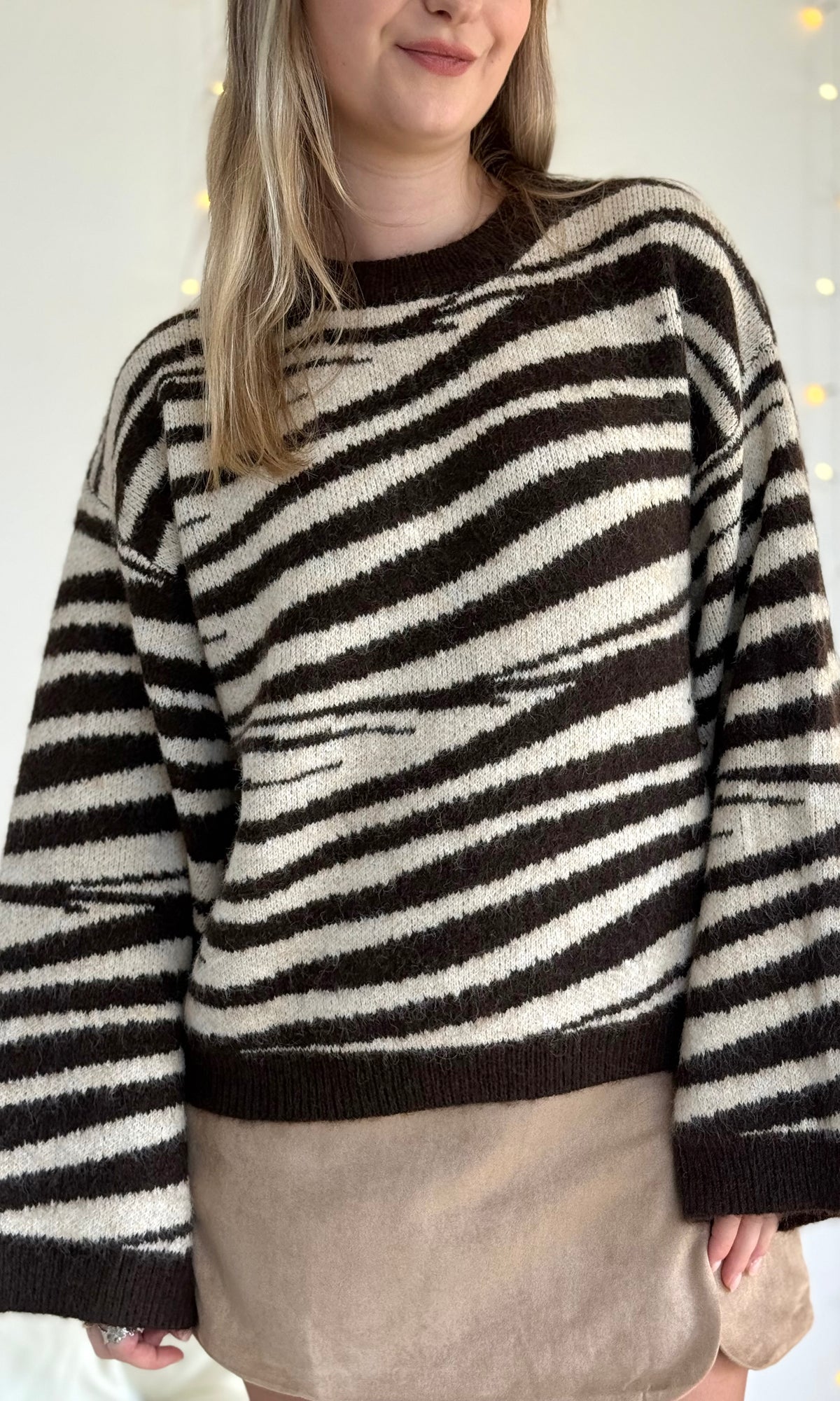 Pull ZEBRA chocolat