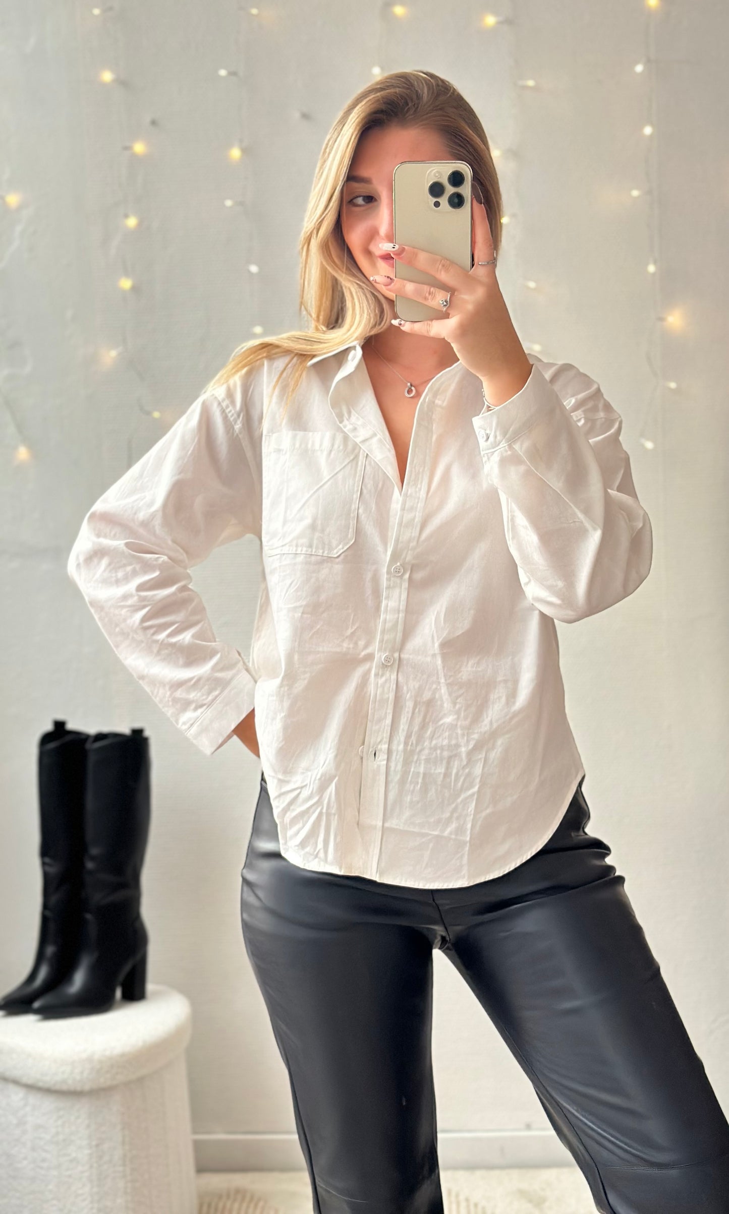 Chemise blanche boutonnée MIA