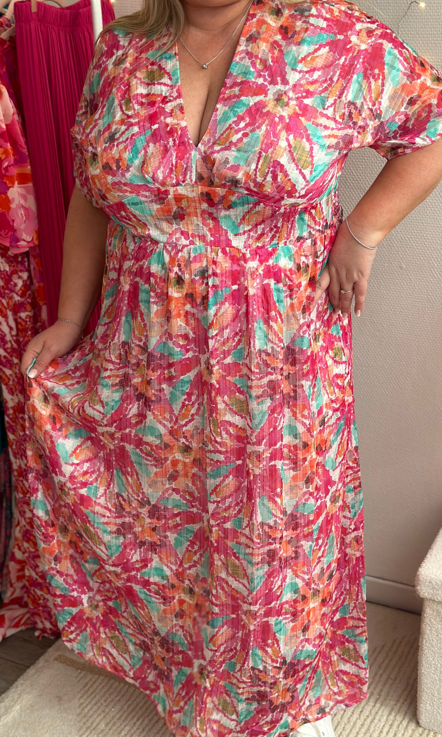 (CURVES) Robe colorée MAELLE