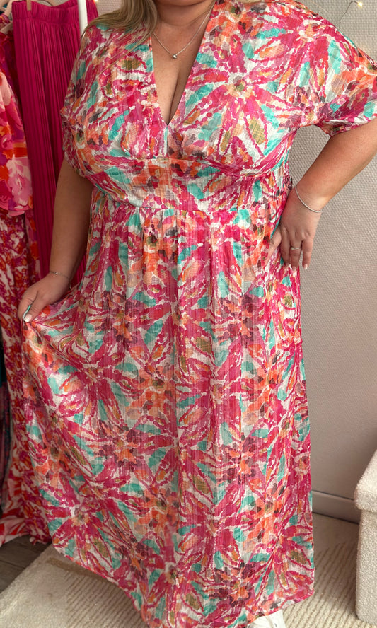 (CURVES) Robe colorée MAELLE