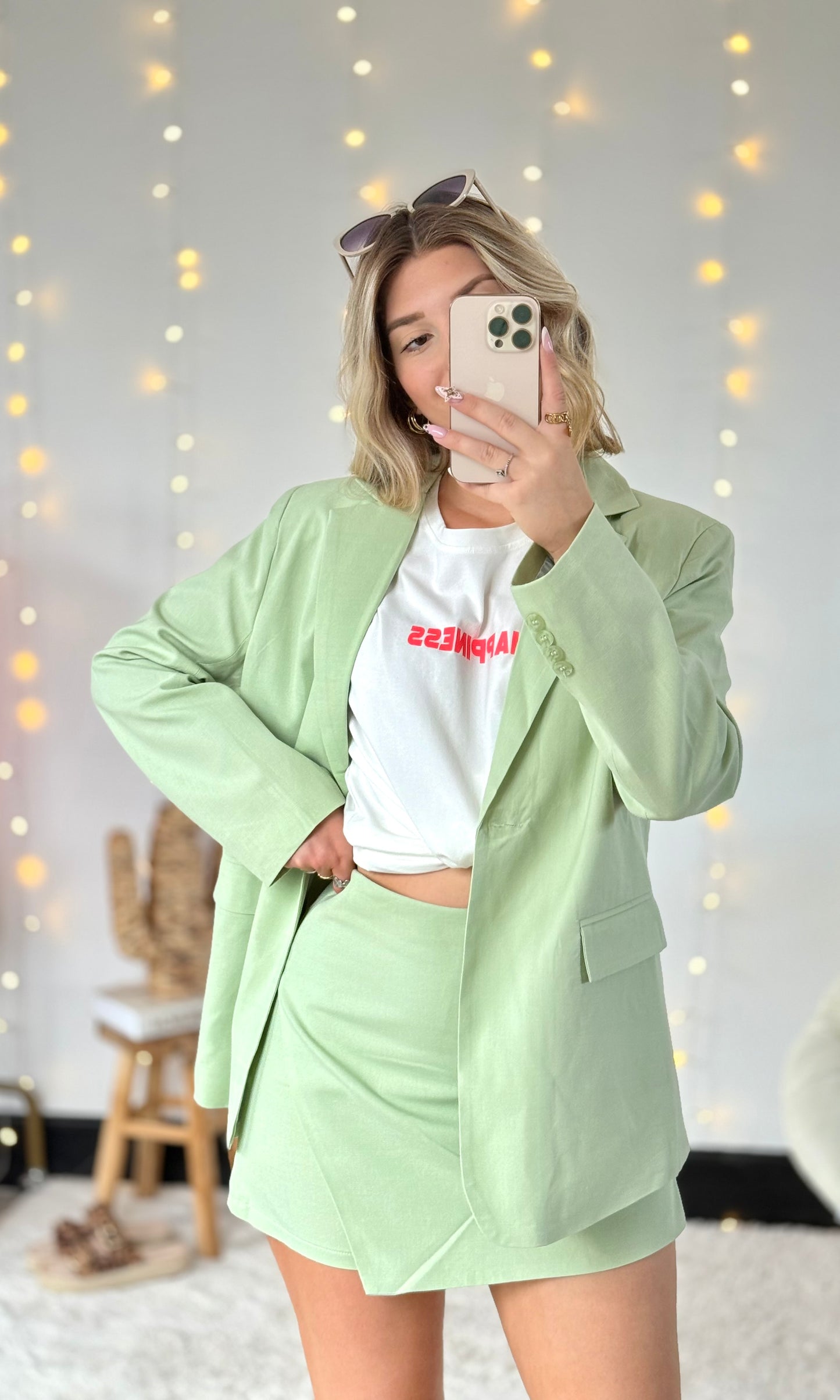 Ensemble blazer - jupe short LITCHI