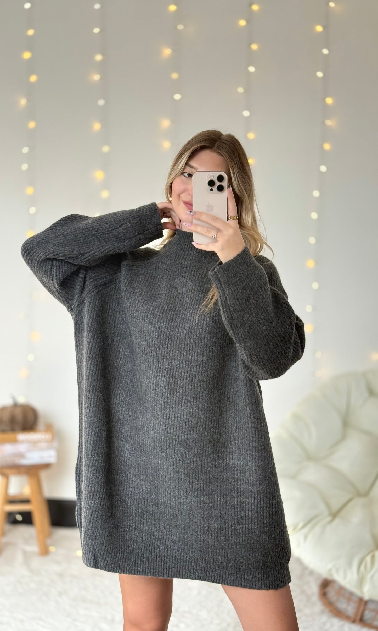 Robe pull grise MILKY