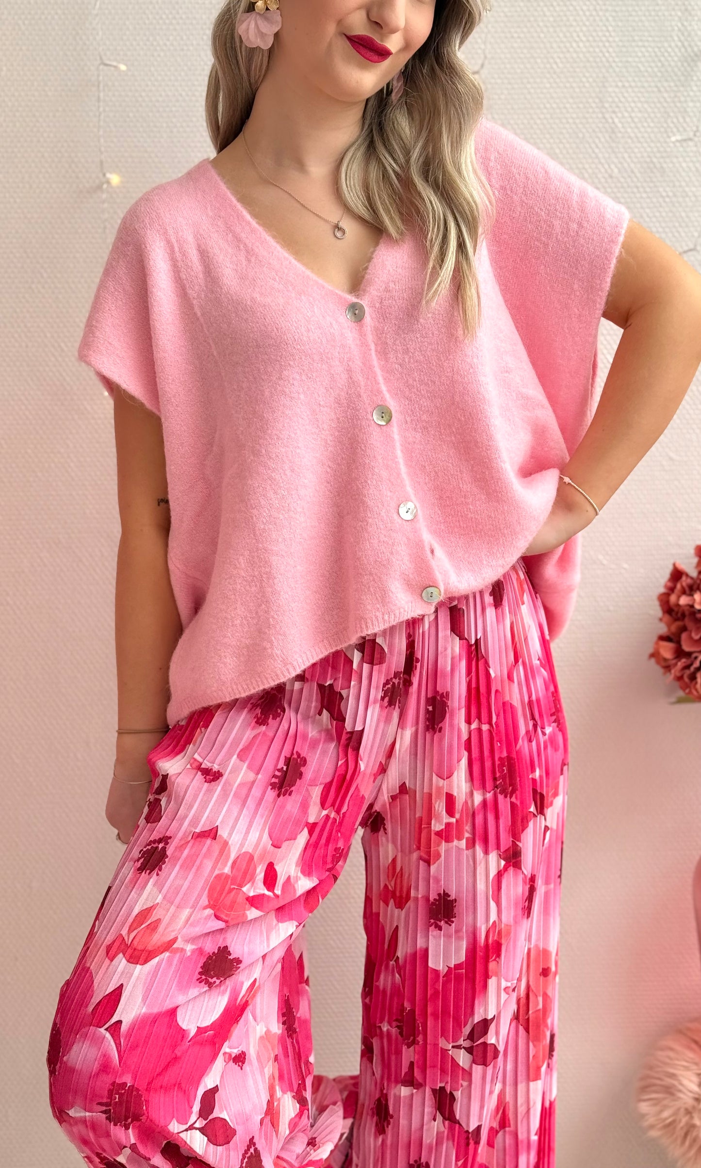 Pantalon plissé fleuri LYS 🇮🇹