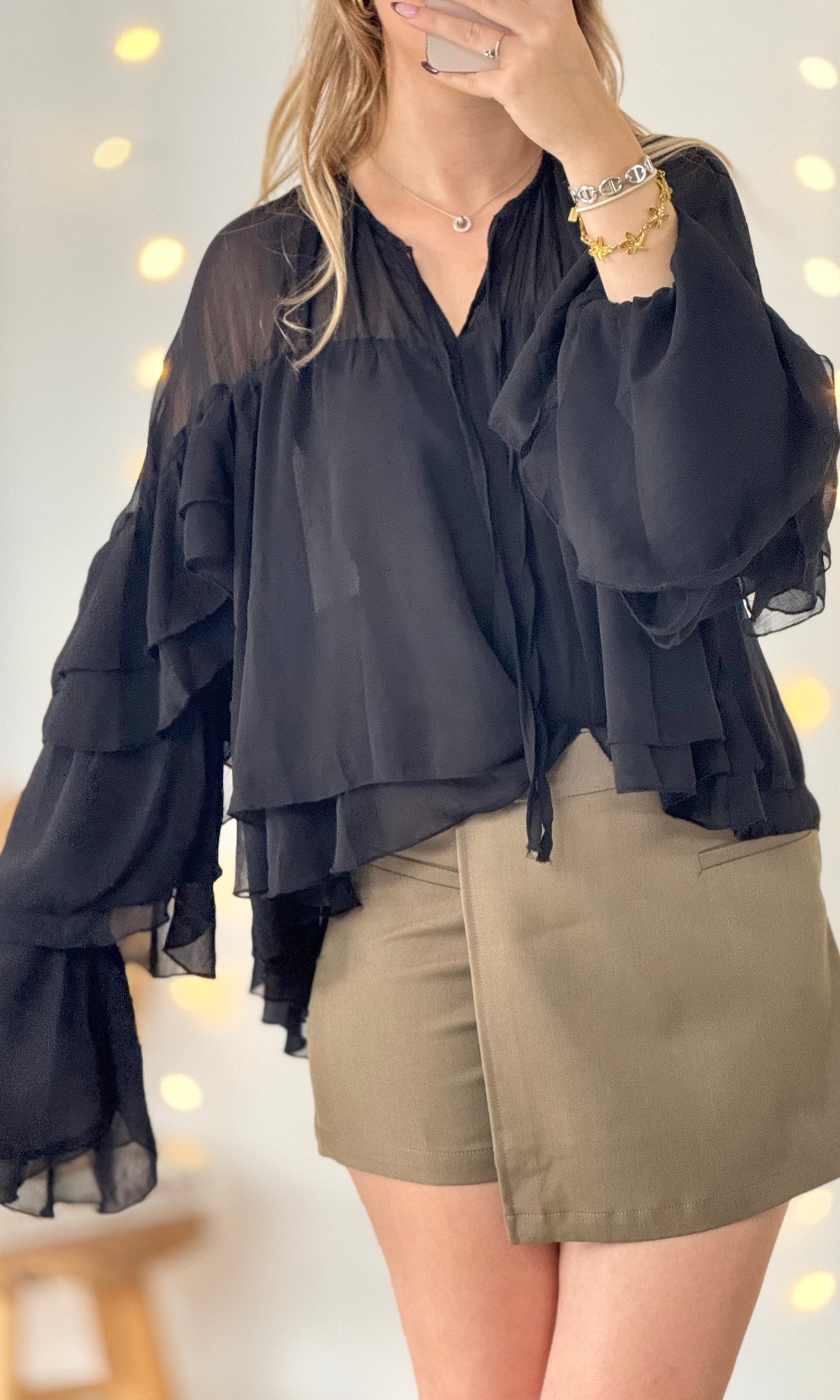 Blouse noire COREY