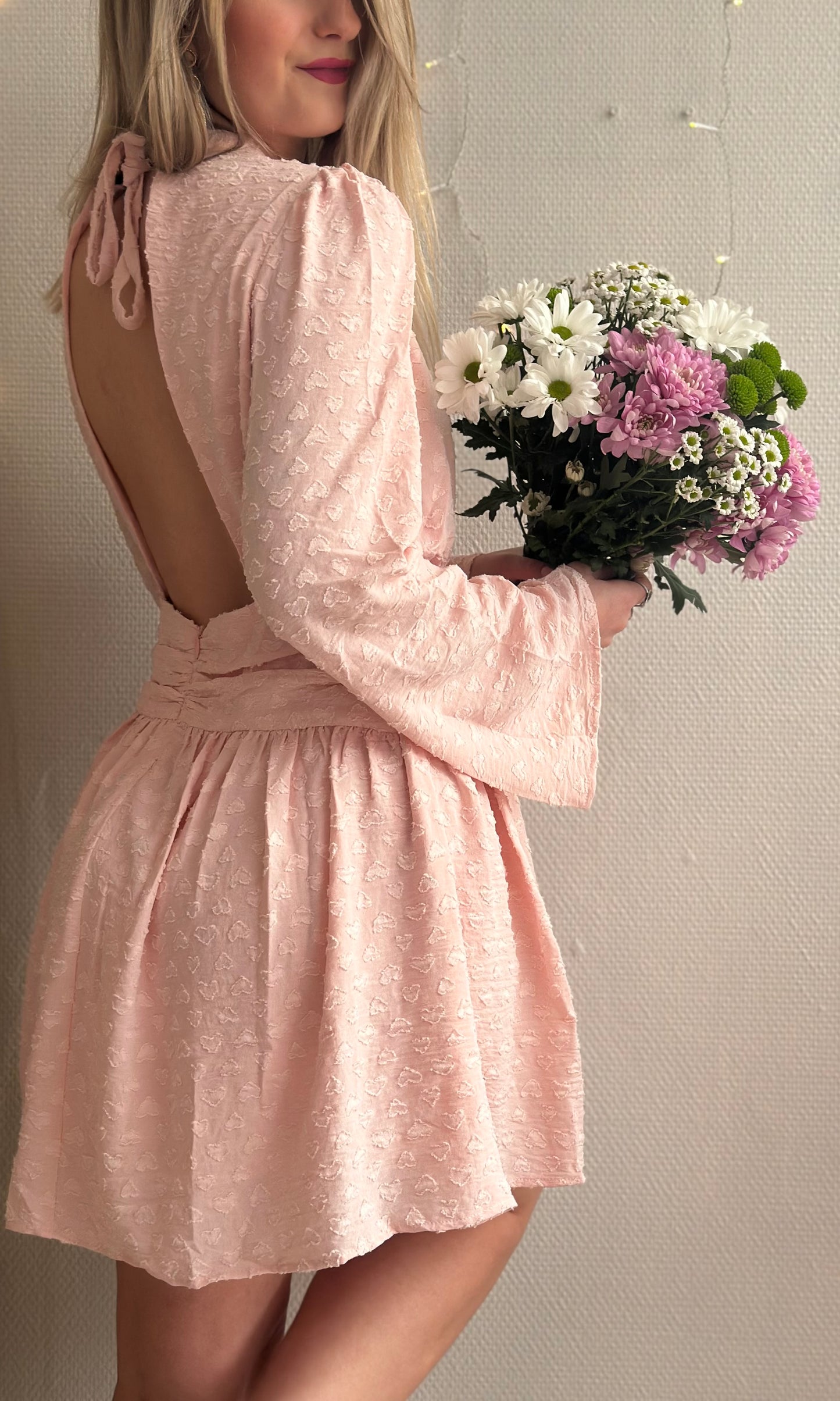 Robe rose coeurs GARANCE