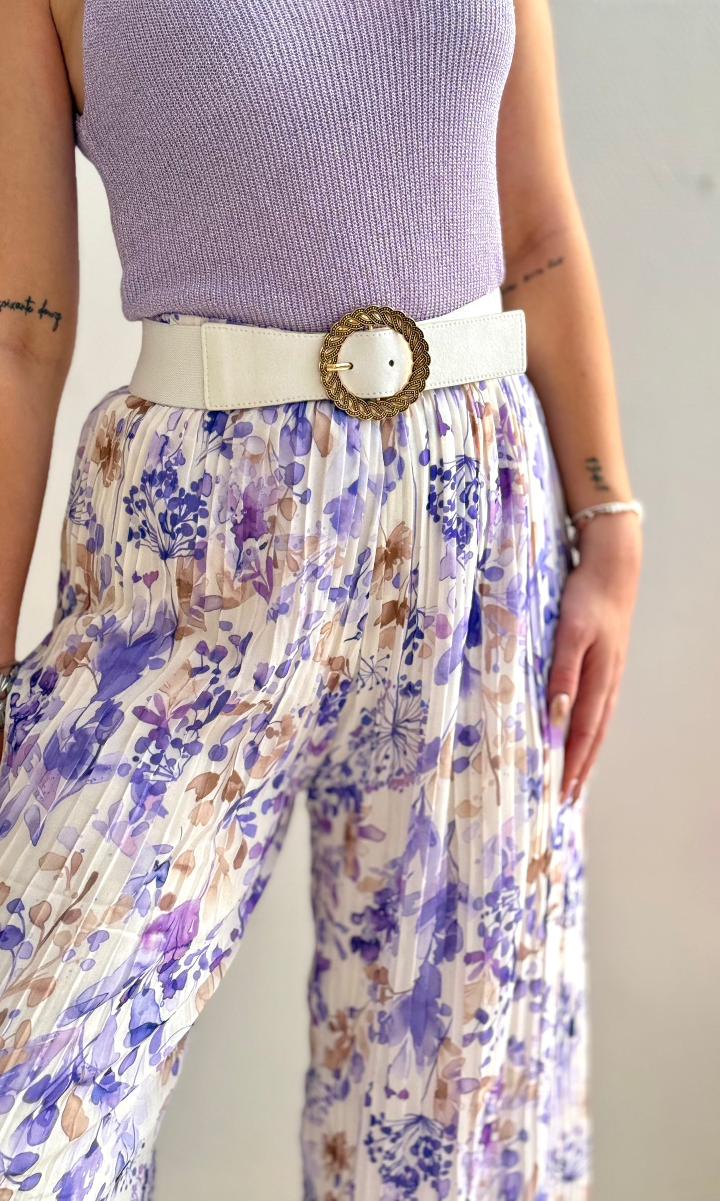 Pantalon plissé fleuri PEARL 🇮🇹