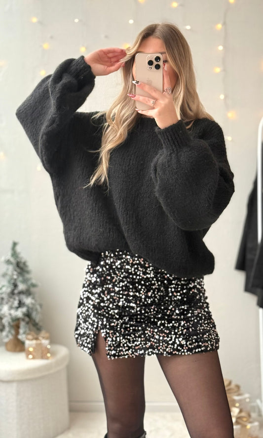 Jupe short HOLLY (noire, argentée ou dorée)