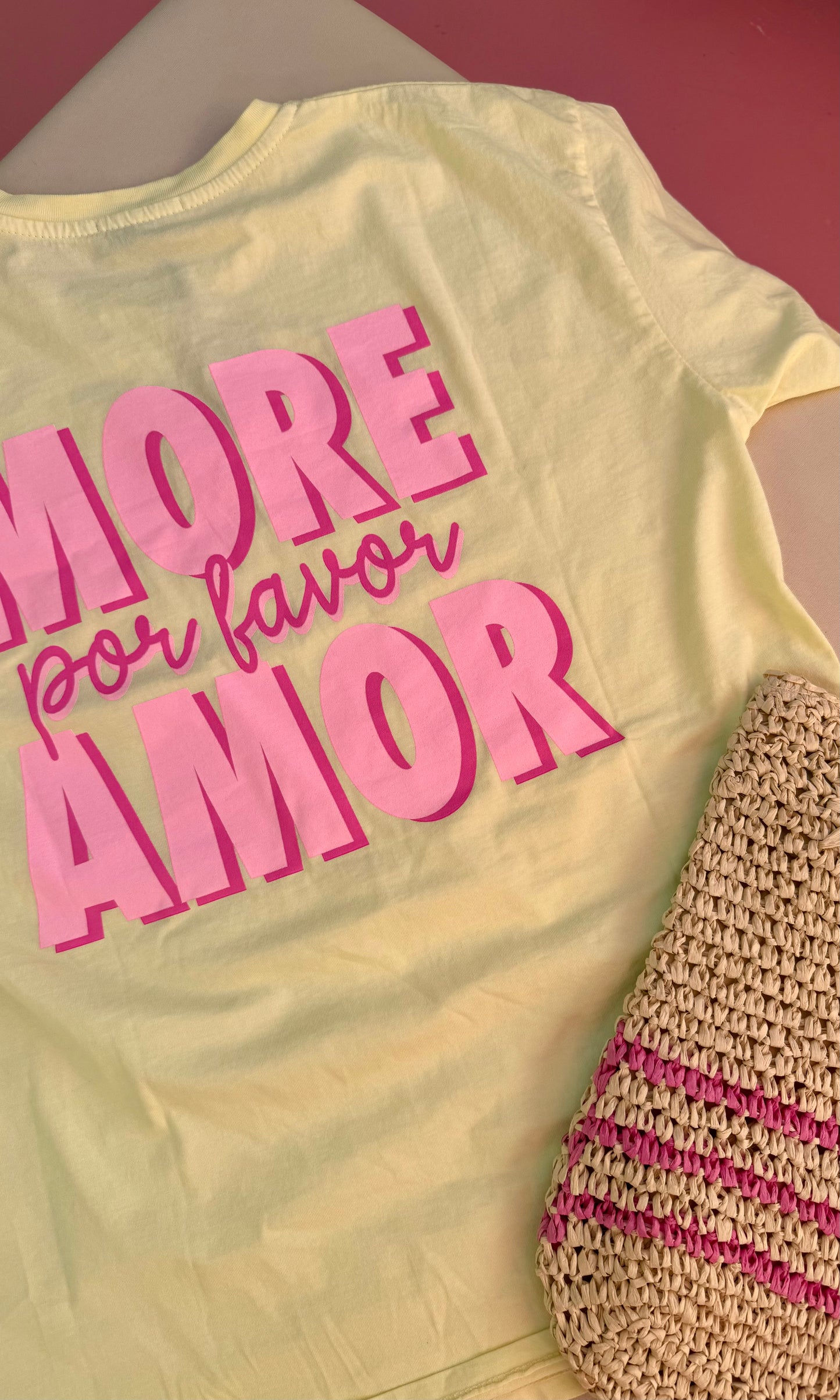 Tshirt jaune AMOR 🇮🇹
