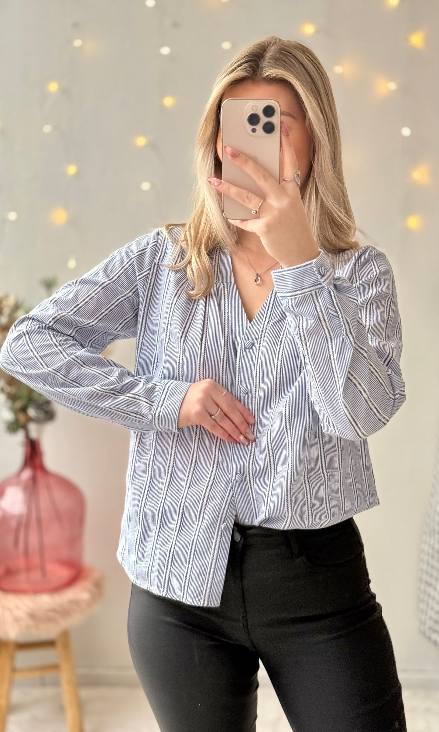 Blouse bleue rayée ARIZONA