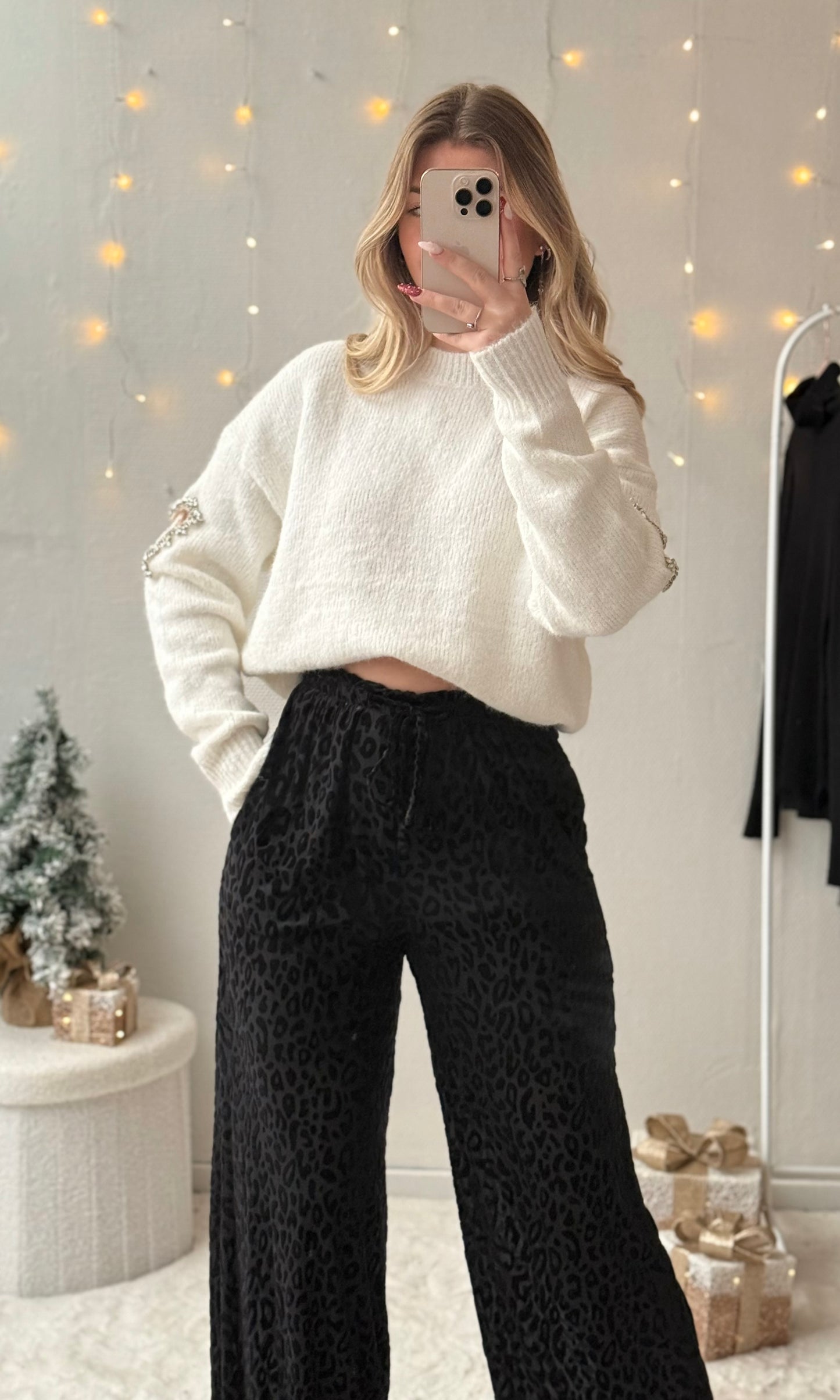Pantalon noir en velours VELVET