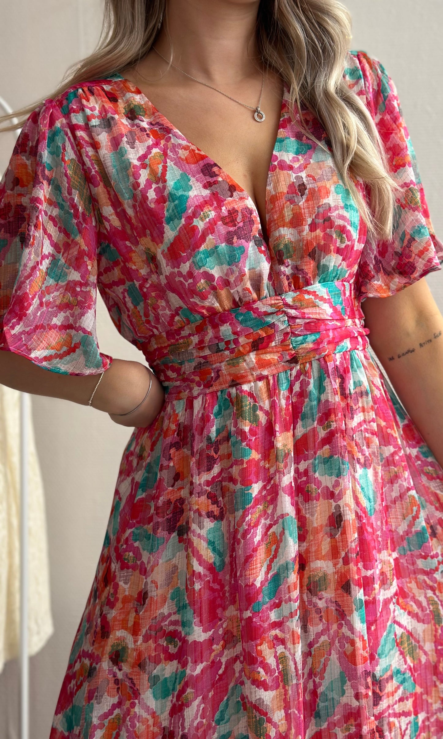 (CURVES) Robe colorée MAELLE