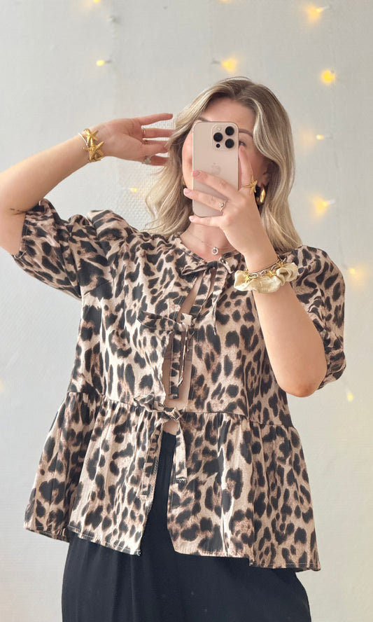 Blouse noeuds leopard ANITA 🇮🇹