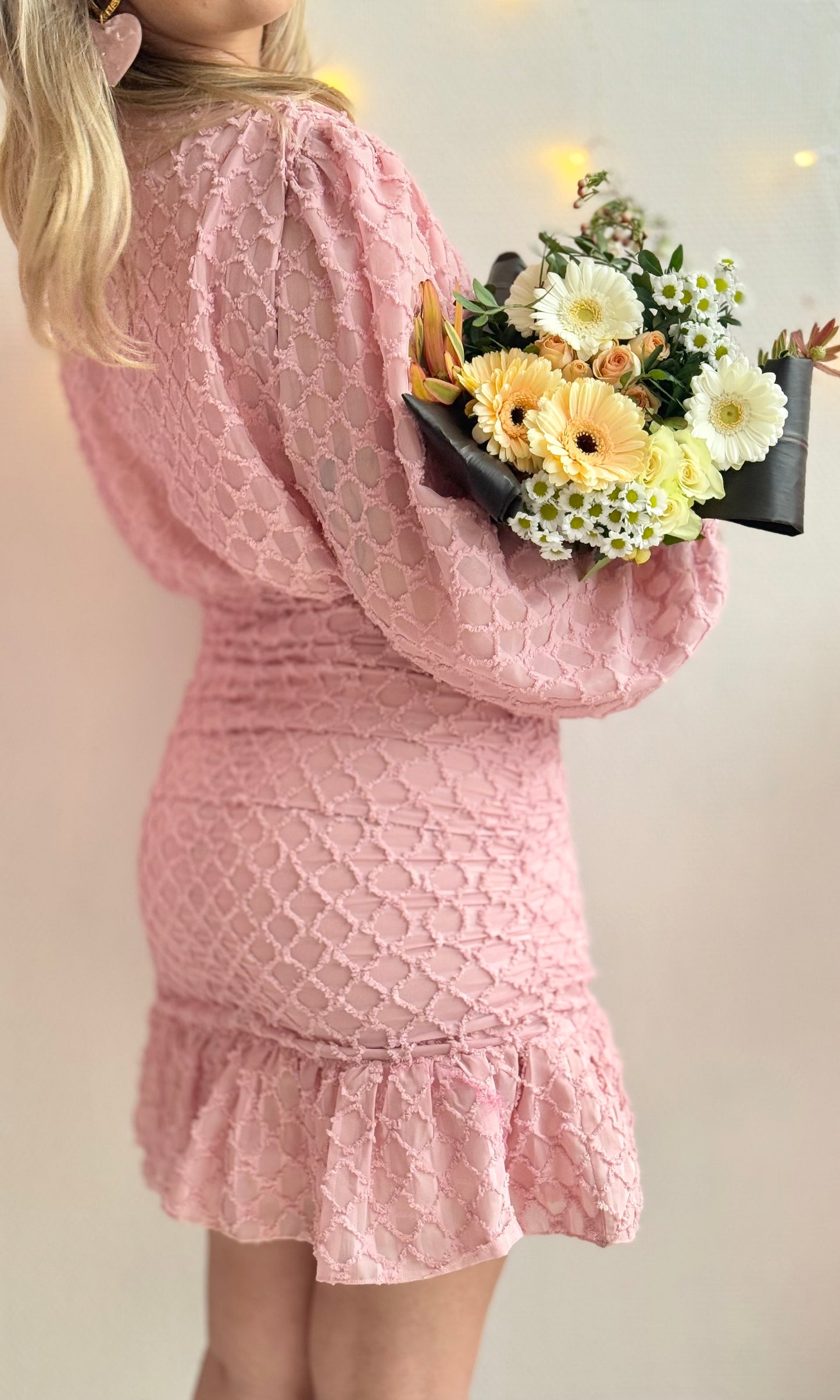 Robe rose pâle MONA