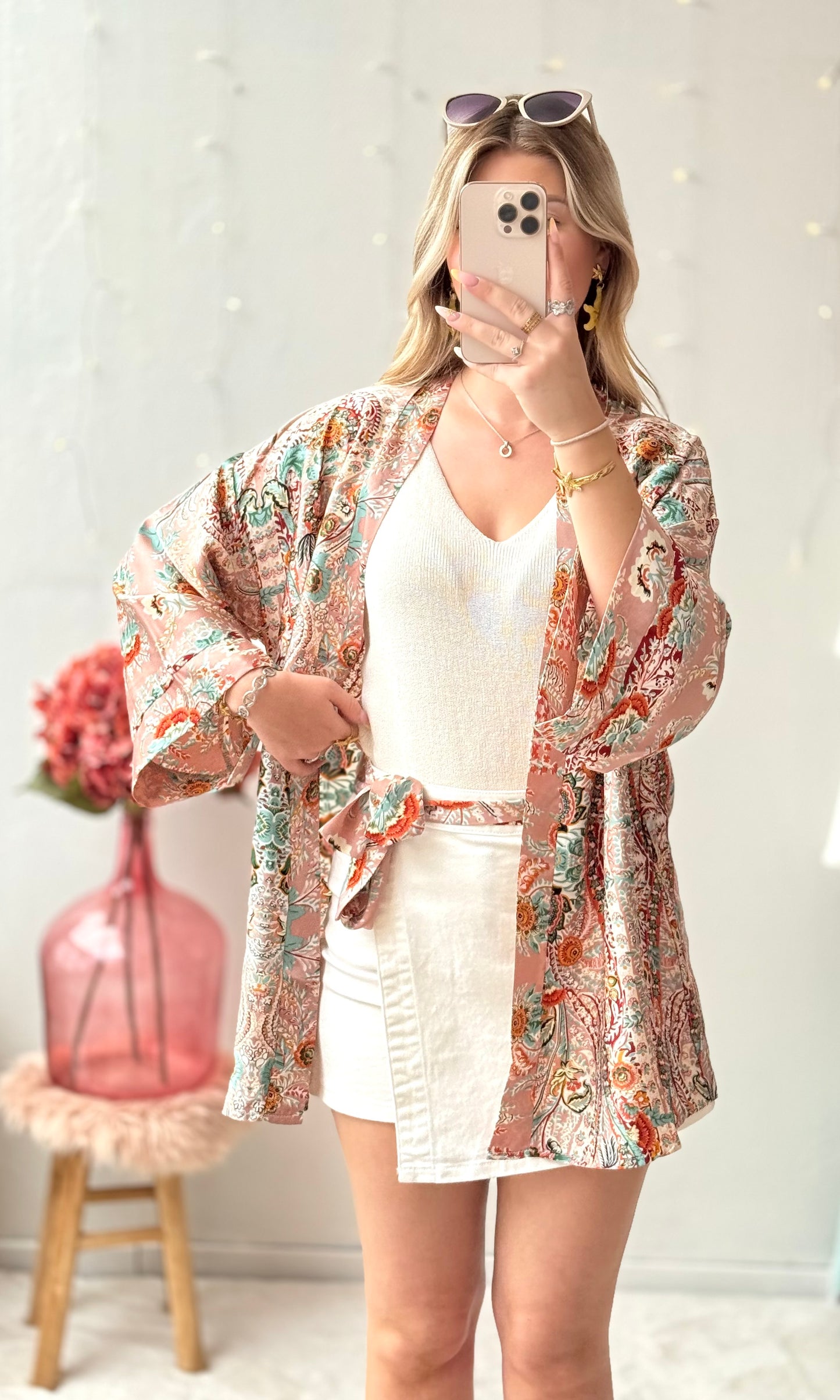 Kimono satiné INDIA